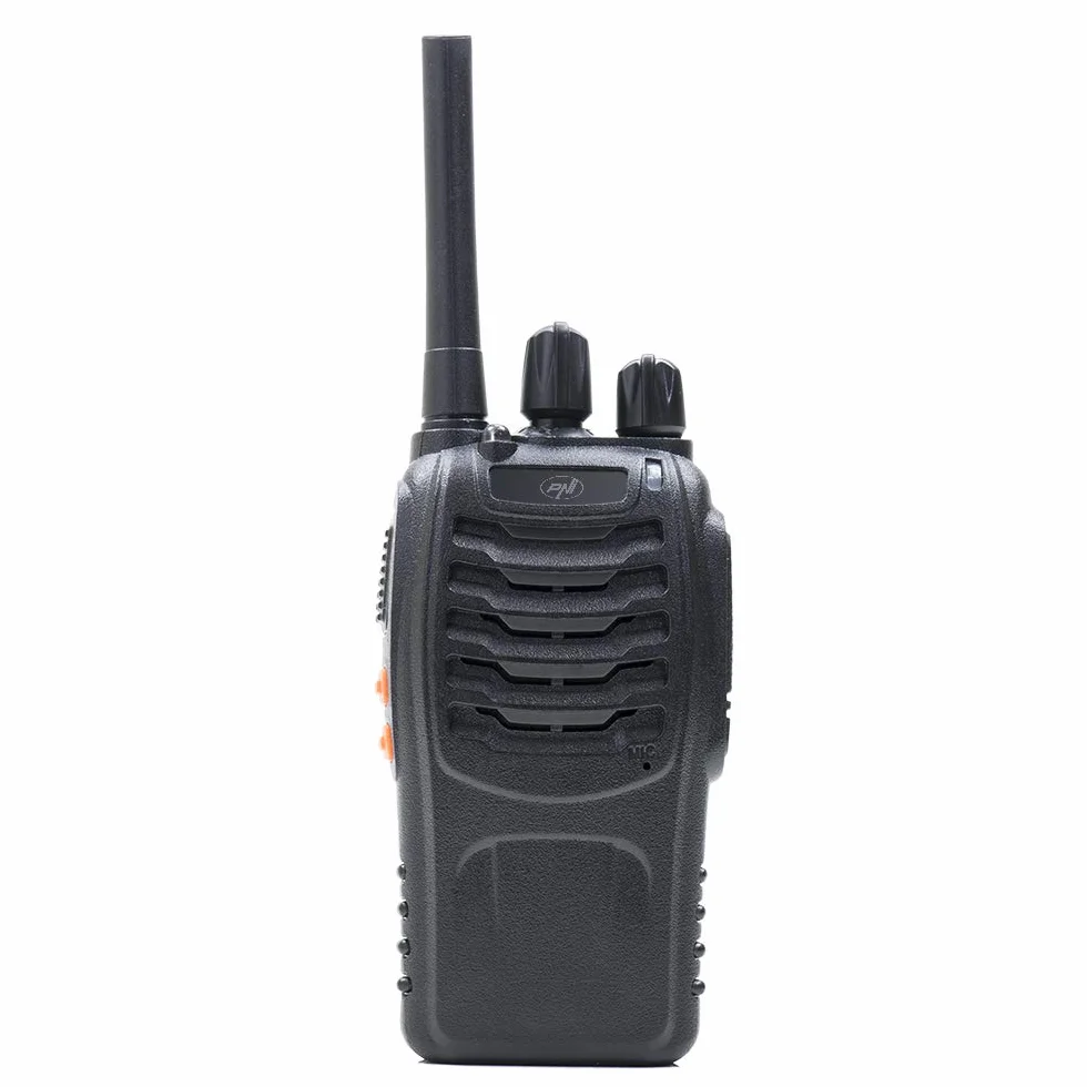 Radio portatile PNI PMR R40 PRO, set con 2 pezzi, 0,5W, ASQ, TOT, monitor, programmabile, batterie 1200mAh, caricabatterie e cuffie inclusi, VOX function