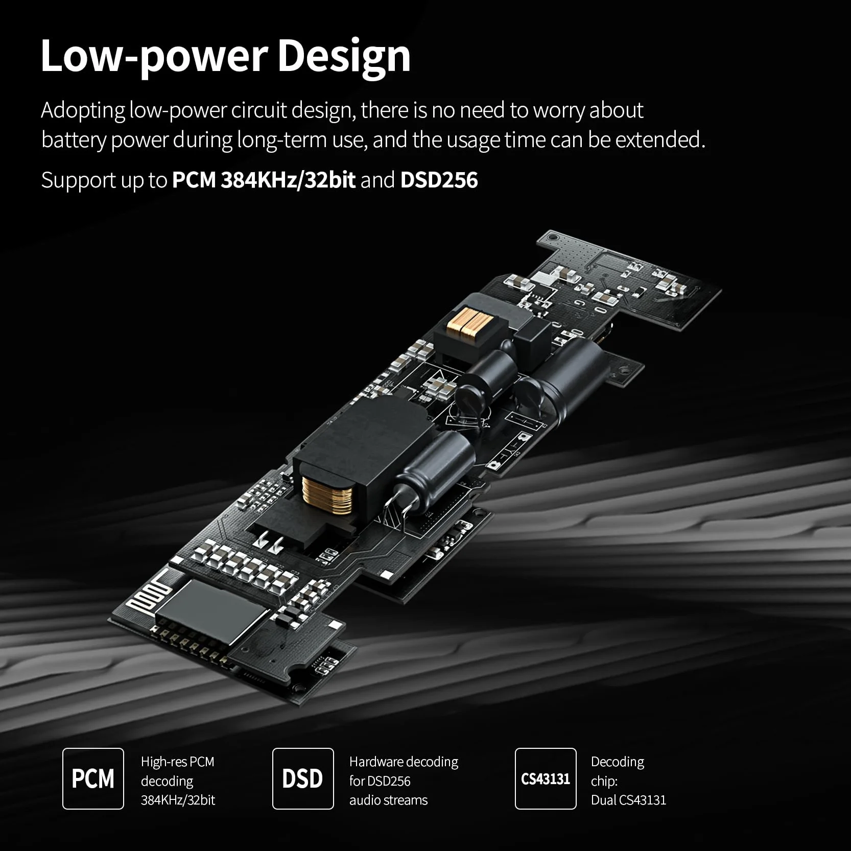 Yinyoo TRI TK1 Amplificatore per cuffie DAC Protable Dual CS43131 Chip 32Bit/384kHz DSD256 Dongle DAC per audio Hi-Fi con cavo adattatore USB-C a USB-C per jack per auricolari da 3,5 mm/4,4 mm