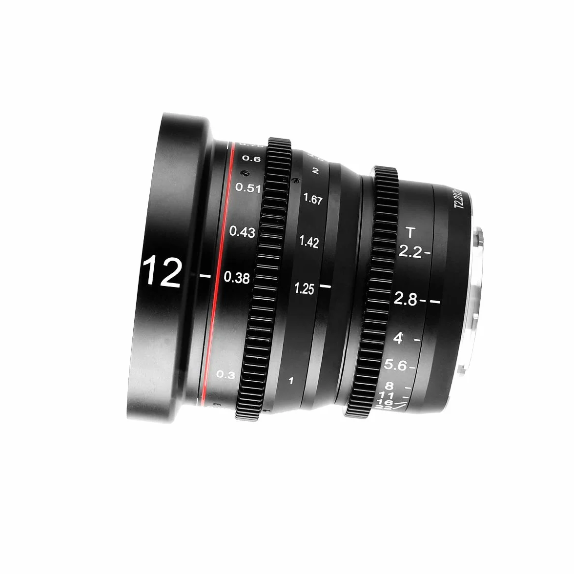 Meike 12mm T2.2 Manual Focus Wide Angle Fixed Prime Cinema Lens for M43 Micro Four Thirds MFT Mount Cameras and Cinema Camera BMPCC 4K