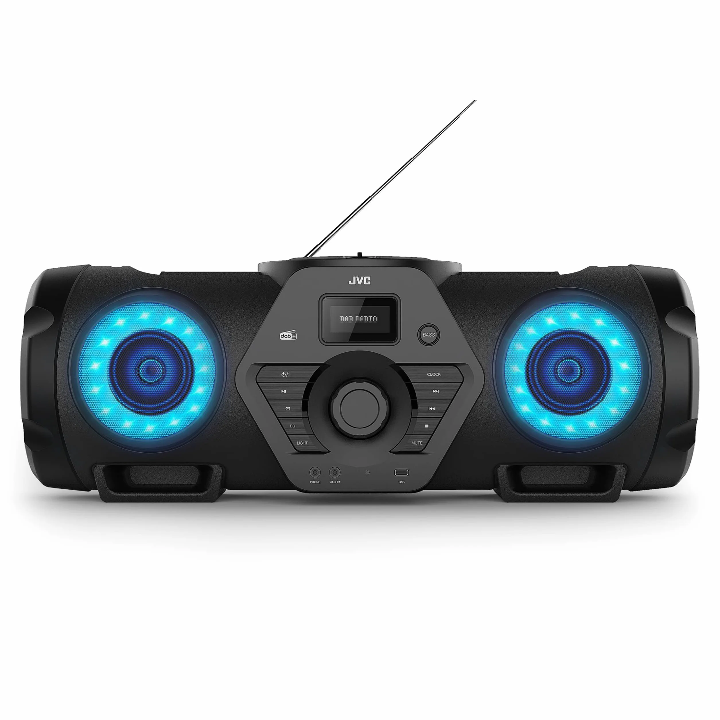 JVC RV-NB300DAB - Boomblaster con CD, USB, DAB+ e streming audio Bluetooth