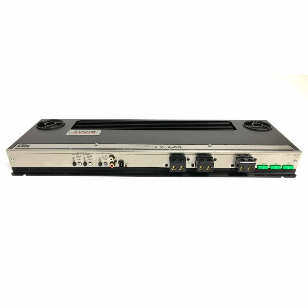 SPEAKER, 1 amplificatore stereo compatibile con AUDIO SYSTEM F2-600 F2 600 2 canali classe ab 2 x 460 watt rms a 2 ohm 3000 watt max spl cofano auto, 1 pezzo