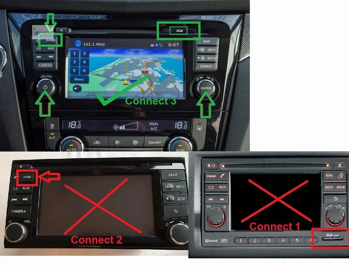 Générique Scheda SD Navigazione GPS Europa 2022 v7, database Q1.2021, D43BF04-D0070-2001, compatibile con Nissan Connect 3 LCN2