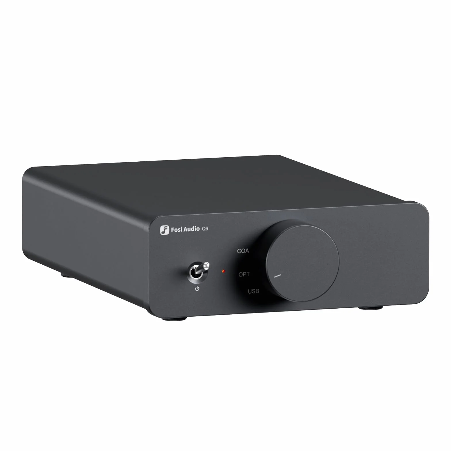 Fosi Audio Q6 Mini DAC Audio Hifi da Tavolo, USB C DAC per Amplificatore Stereo Domestico e Amplificatore Cuffie, Ingresso ottico/coassiale, uscita RCA/sub-out, Hi-Res 32bit/768kHz DSD512
