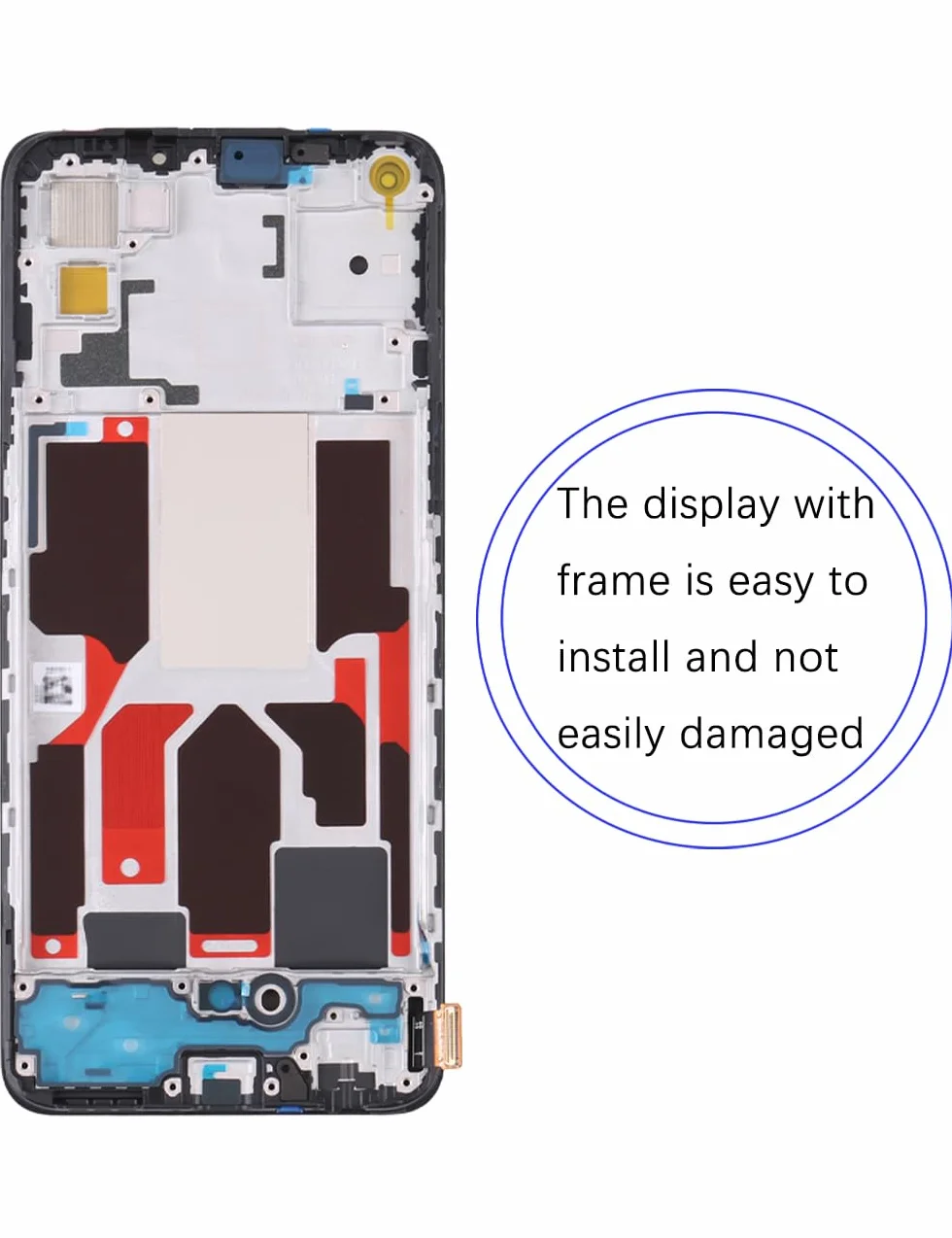 Display di ricambio per display LCD Oppo Find X3 Lite 5G TFT, CPH2145 Display Touch Digitizer Assembly Kit parti di riparazione (nero con cornice, senza impronte digitali)