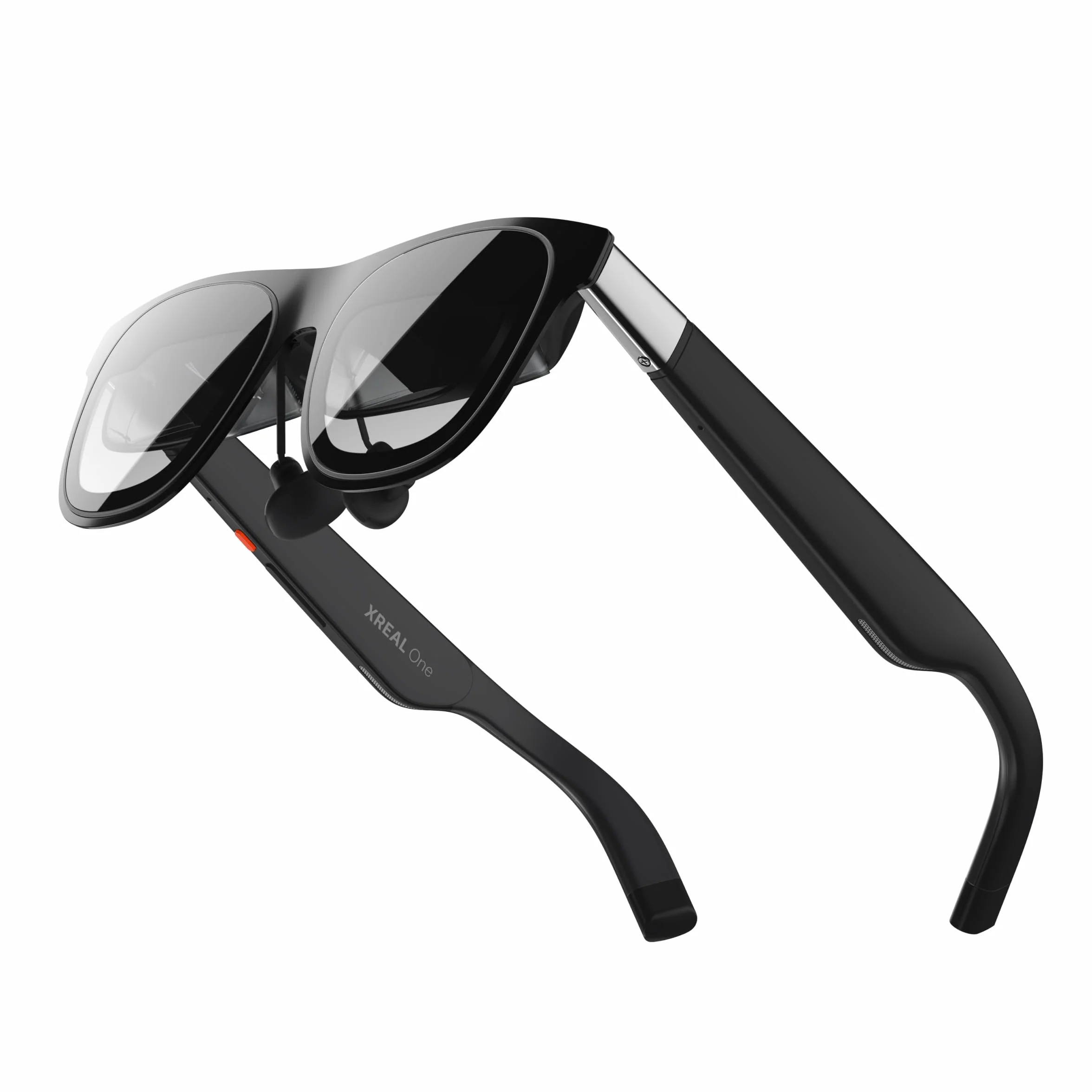 XREAL One AR Occhiali with X1 Chip, Native 3 DoF, 147" 50°FOV 120Hz HD Display, Audio Rinomato, 3 Adjustable Lens Transparency (Black)