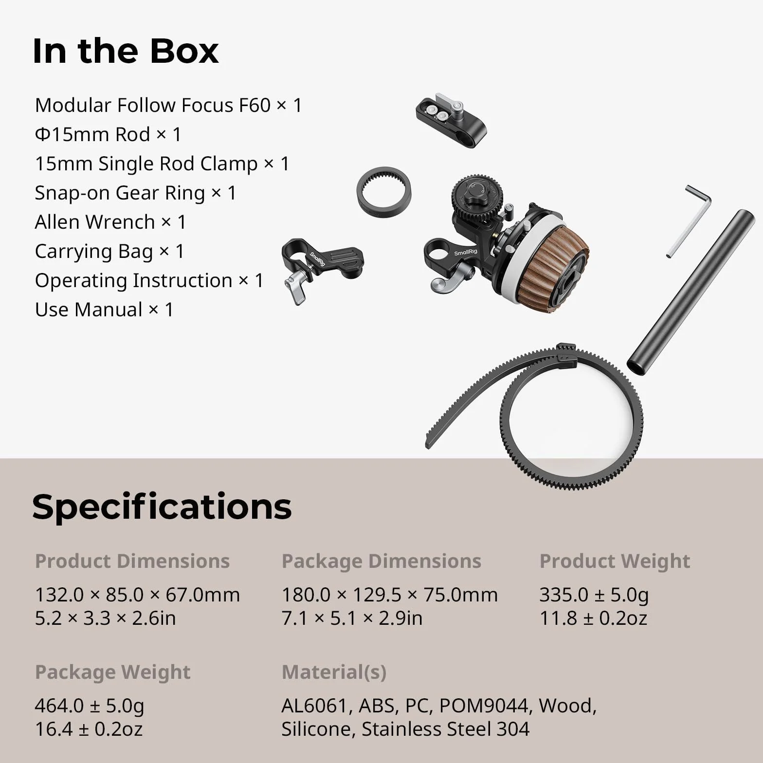 SMALLRIG Modular Follow Focus F60-3850