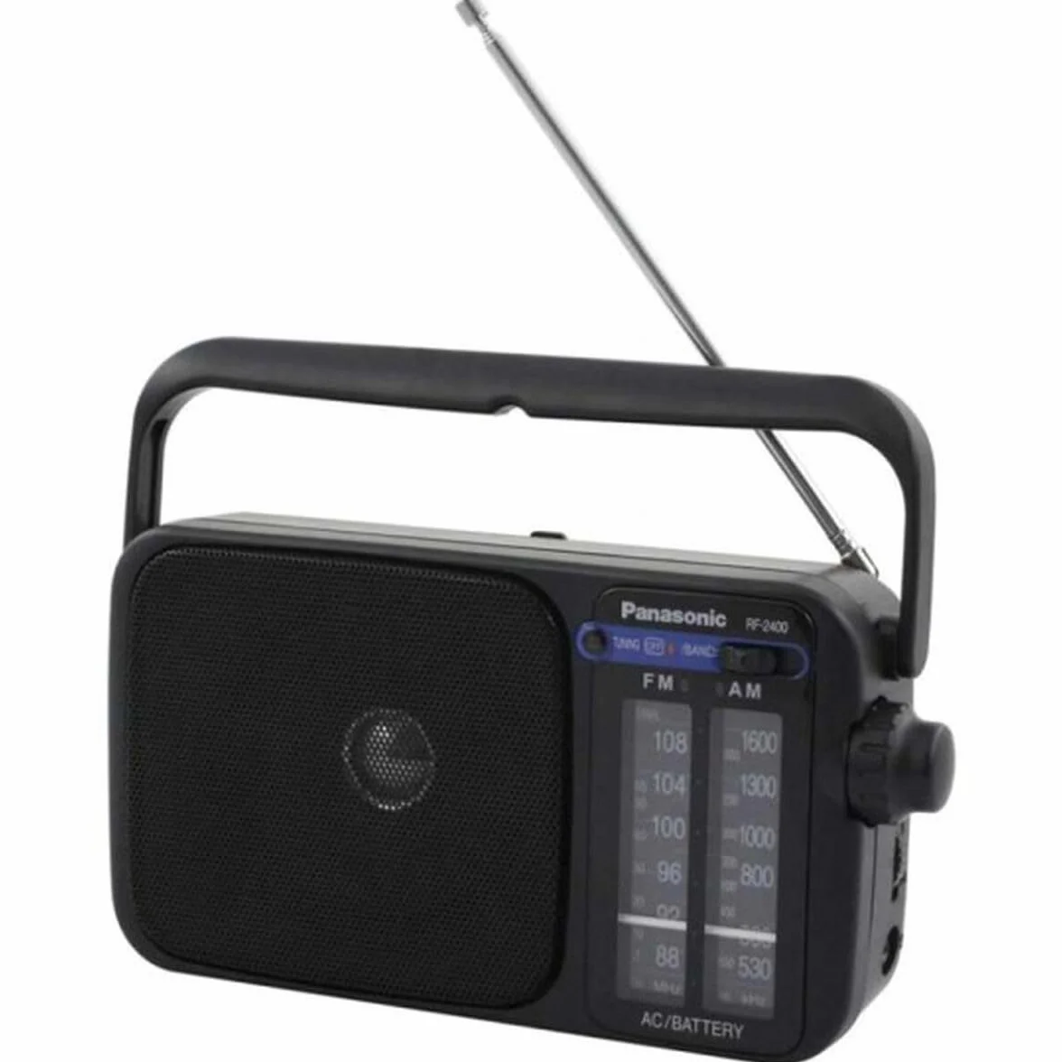 Panasonic K 2400deg RF Radio portatile con manico, alimentazione elettrica o a batterie nero
