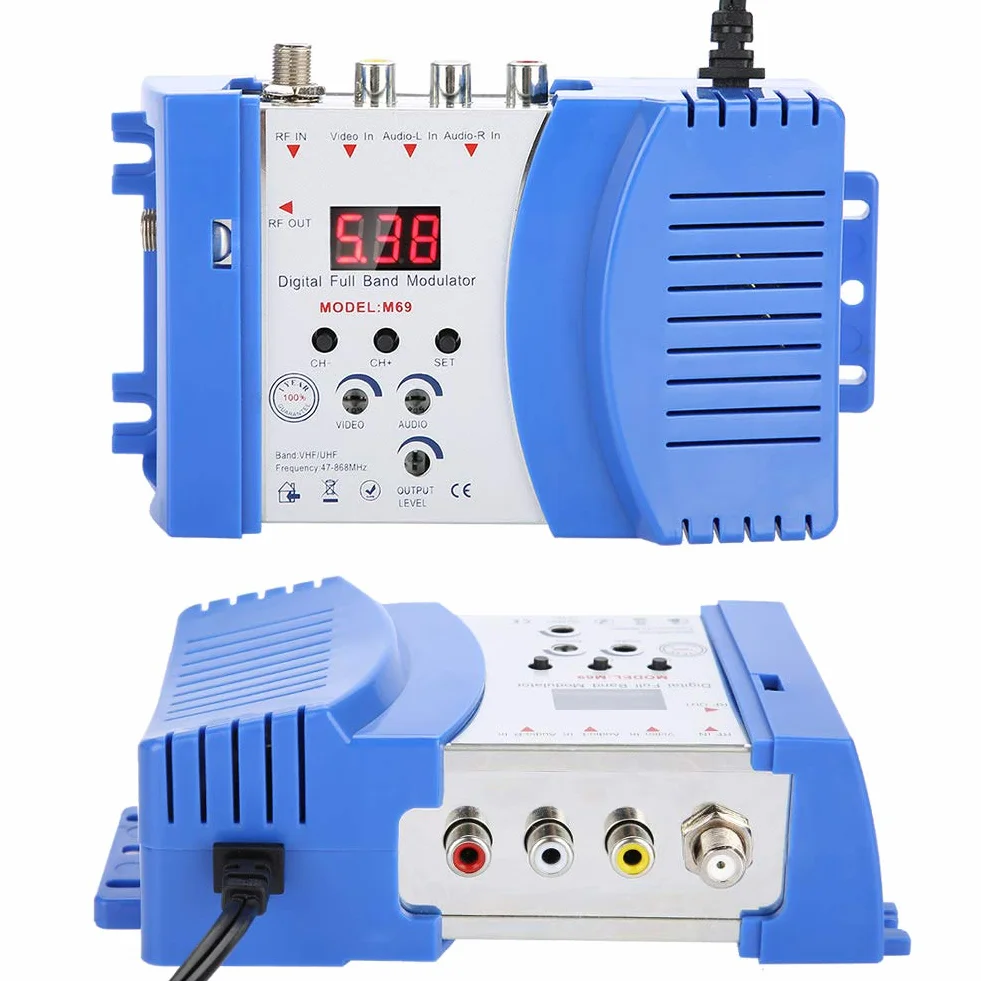 Modulatore RF digitale Convertitore AV a RF VHF UHF per TV