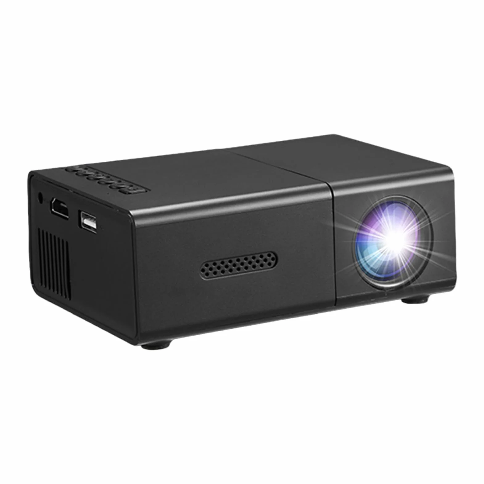VBESTLIFE 1080p Proiettore di Film Portatili Full HD, Altoparlante Incorporato, Compatibile con Laptop per Stick Smartphone TV, per il Campeggio All'aperto di Home Theater