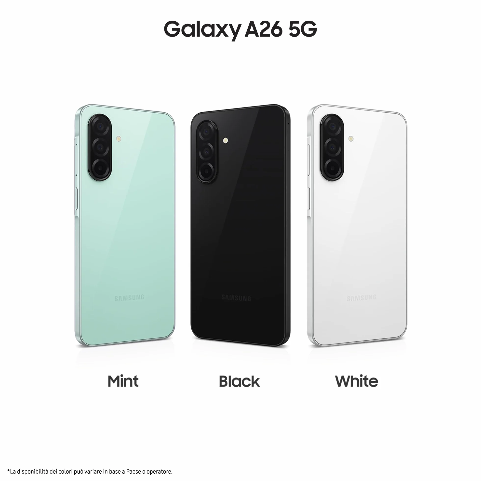 Samsung Galaxy A26 5G, Smartphone con Funzioni intelligenti, 3 anni di Garanzia del produttore, Display Super AMOLED 6.7”, 6GB RAM, 128GB, 5.000 mAh, memoria espandibile, Black [Versione Italiana]