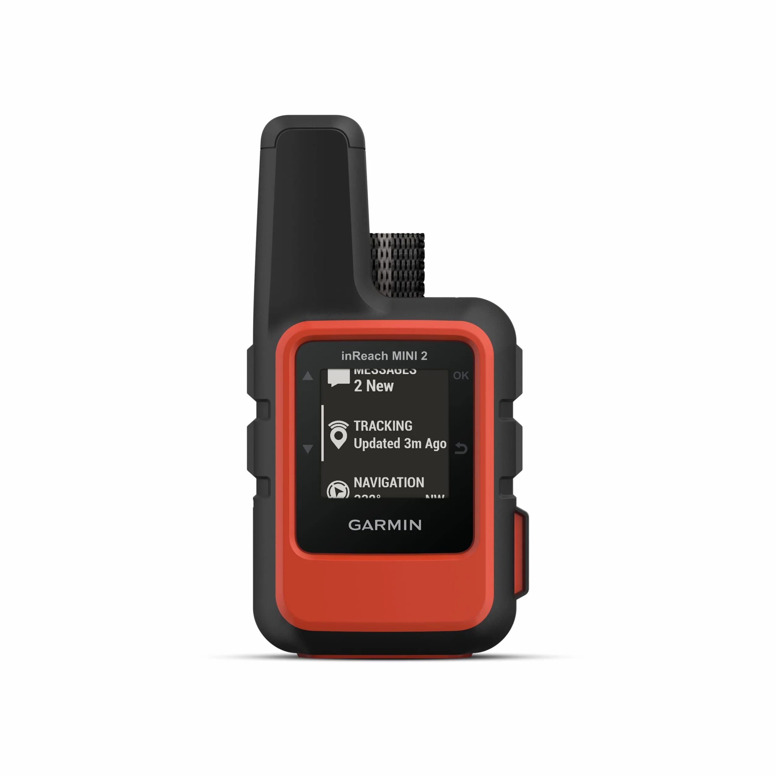 Garmin InReach Mini 2 (Flame Red), Comunicatore Satellitare, Copertura Iridium, Invia e ricevi messaggi, Lancia SOS, LiveTrack, TracBack, Autonomia fino a 14 giorni