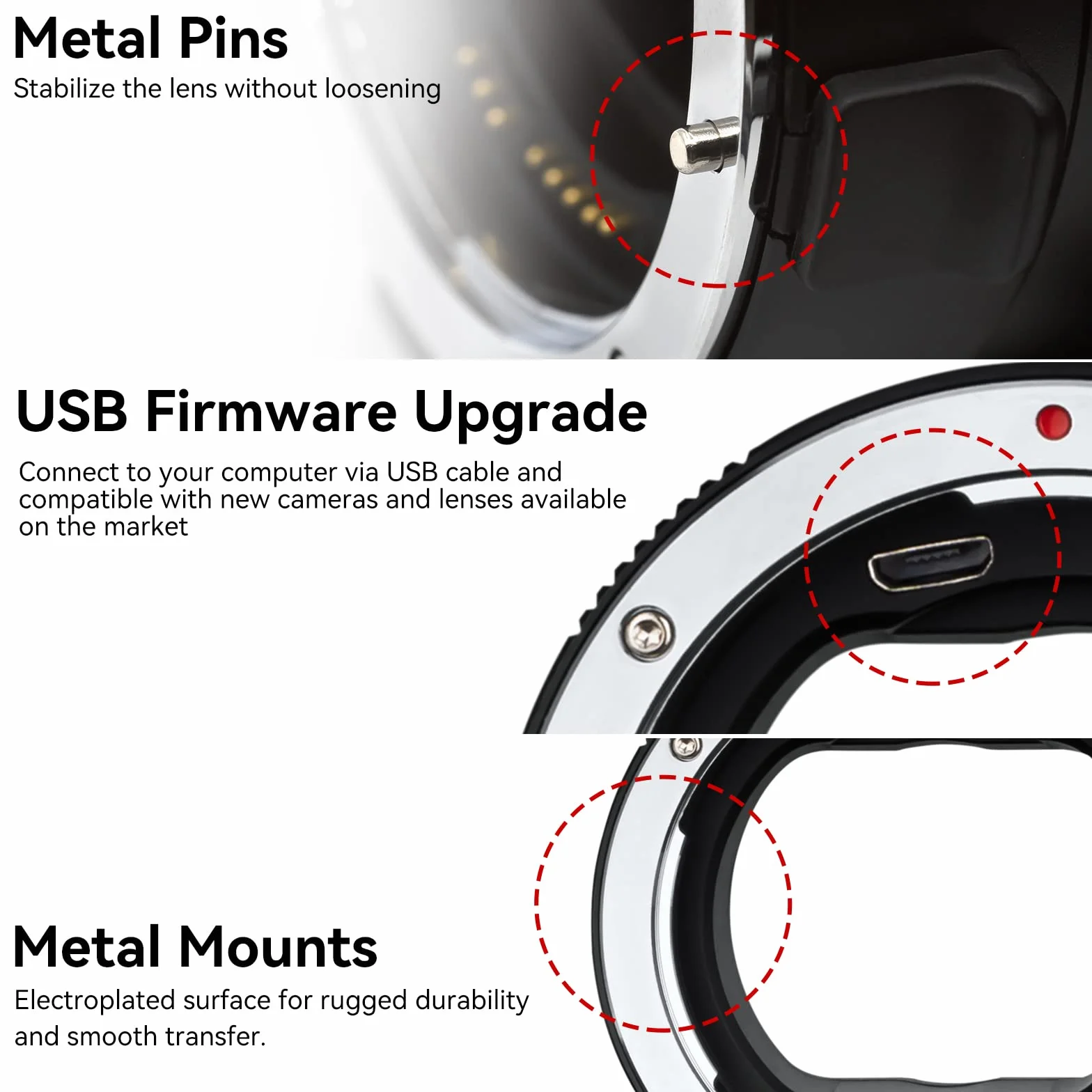 7artisans EF-NZ - Adattatore per obiettivo con messa a fuoco automatica, anello convertitore, compatibile con obiettivi Canon EF/EF-S e fotocamera Nikon Z-Mount per Z5 Z6 Z7 Z6ll Z7ll Z9