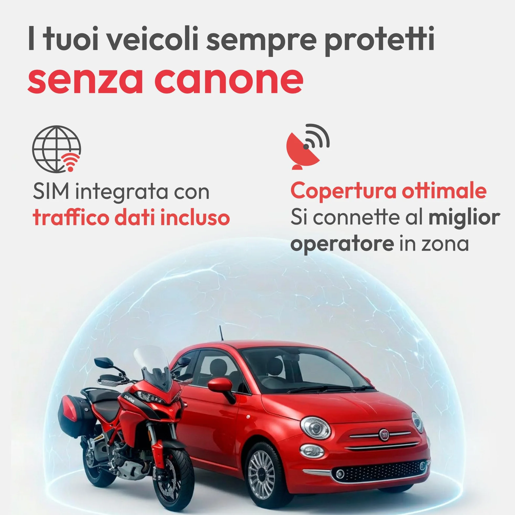 Trackting SMART V3 Europa - Antifurto GPS localizzatore per Auto e Moto - SIM integrata Senza Canone LTE-M/Edge - No cavi - Batteria record - Telefonata Allarme