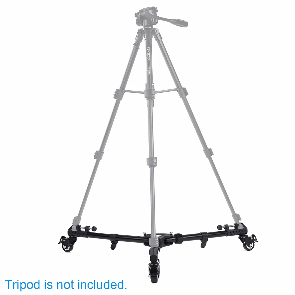 Photography Professional - Treppiede universale pieghevole con ruote in gomma e supporti regolabili per fotocamere Canon, Nikon, Sony, DSLR, videocamere, video illuminazione, portata massima 20kg