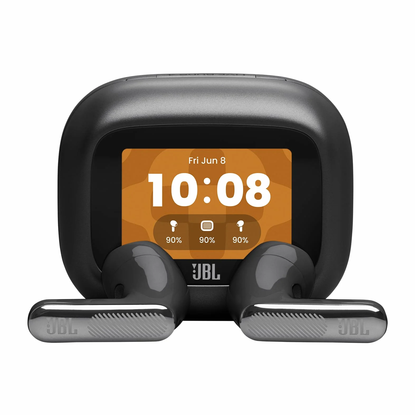 JBL Live Flex 4, Auricolari Wireless con Cancellazione Adattiva del Rumore, Bluetooth, Autonomia di 50 Ore, Impermeabilità IP54, Smart Charging Case, Nero