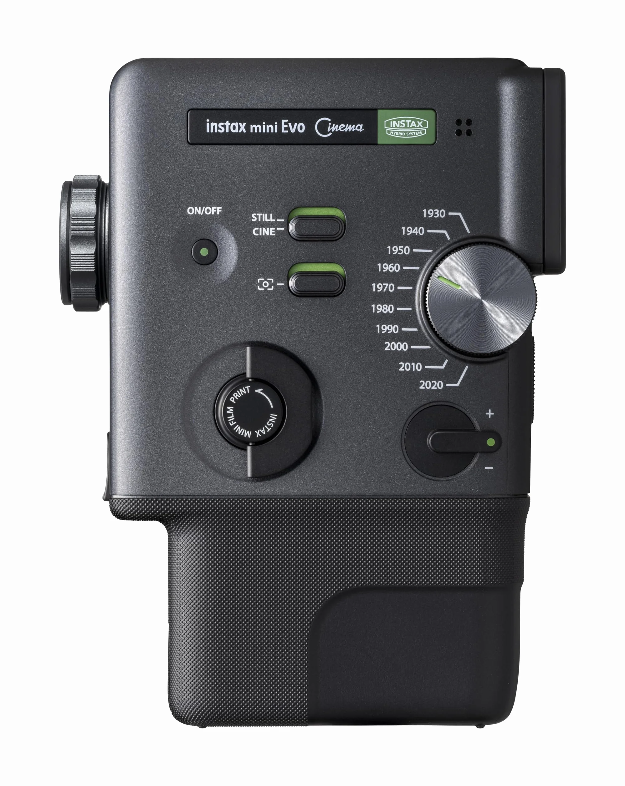 instax mini Evo Cinema, 3-in-1 Fotocamera Ibrida, Videocamera e Stampante per Smartphone, LCD 1,54", Bluetooth, Controllo remoto, Editing app iOS-Android, usa instax mini film (pellicola non inclusa)