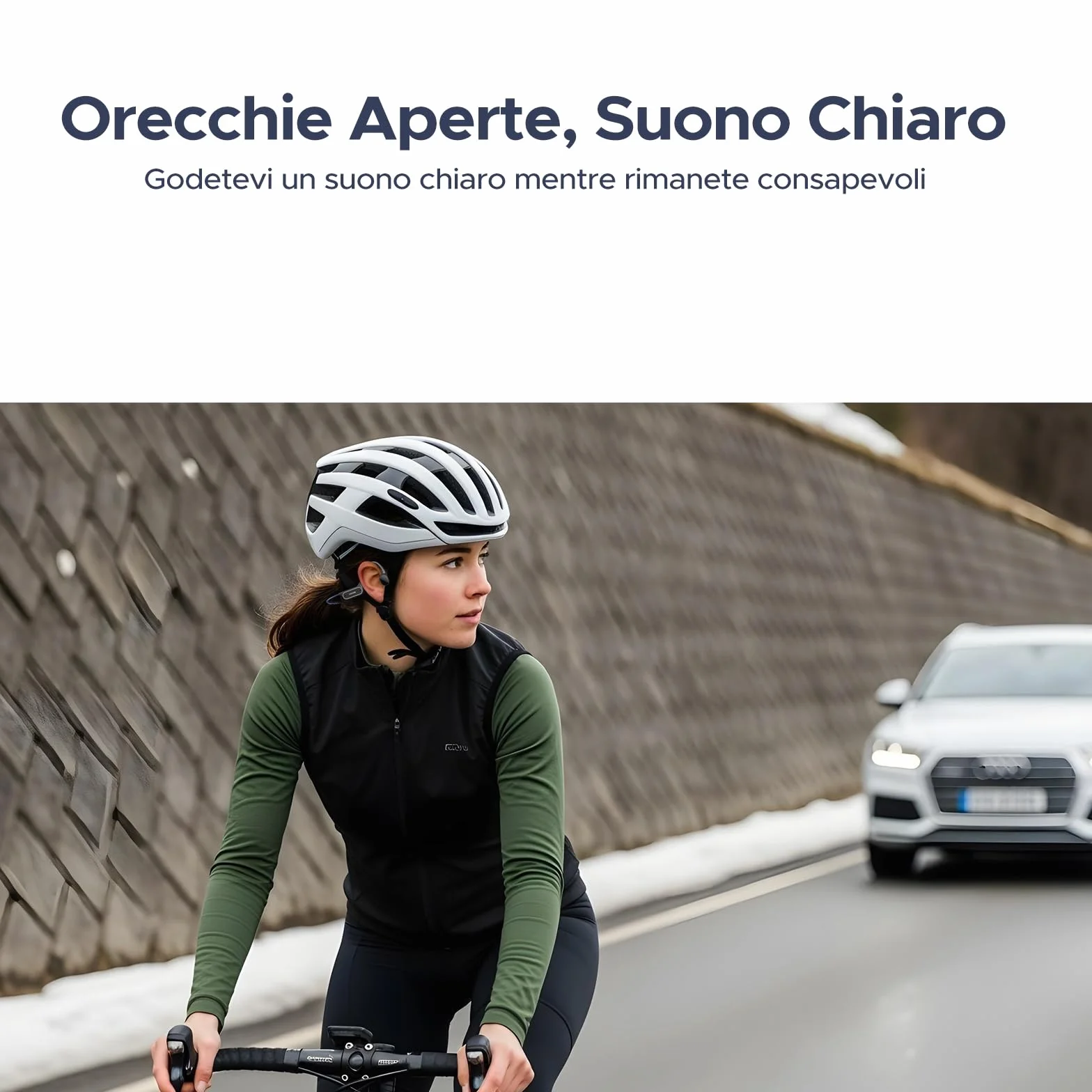 Cuffie a Conduzione Ossea, 10 Ore di Autonomia, IP68 Cuffie Sport Running Inalámbrico Bluetooth 5.4 con Auricolari Aperti e Doppia Modalità MP3 da 32GB per Ciclismo, Nuoto Sott'acqua, Fitness