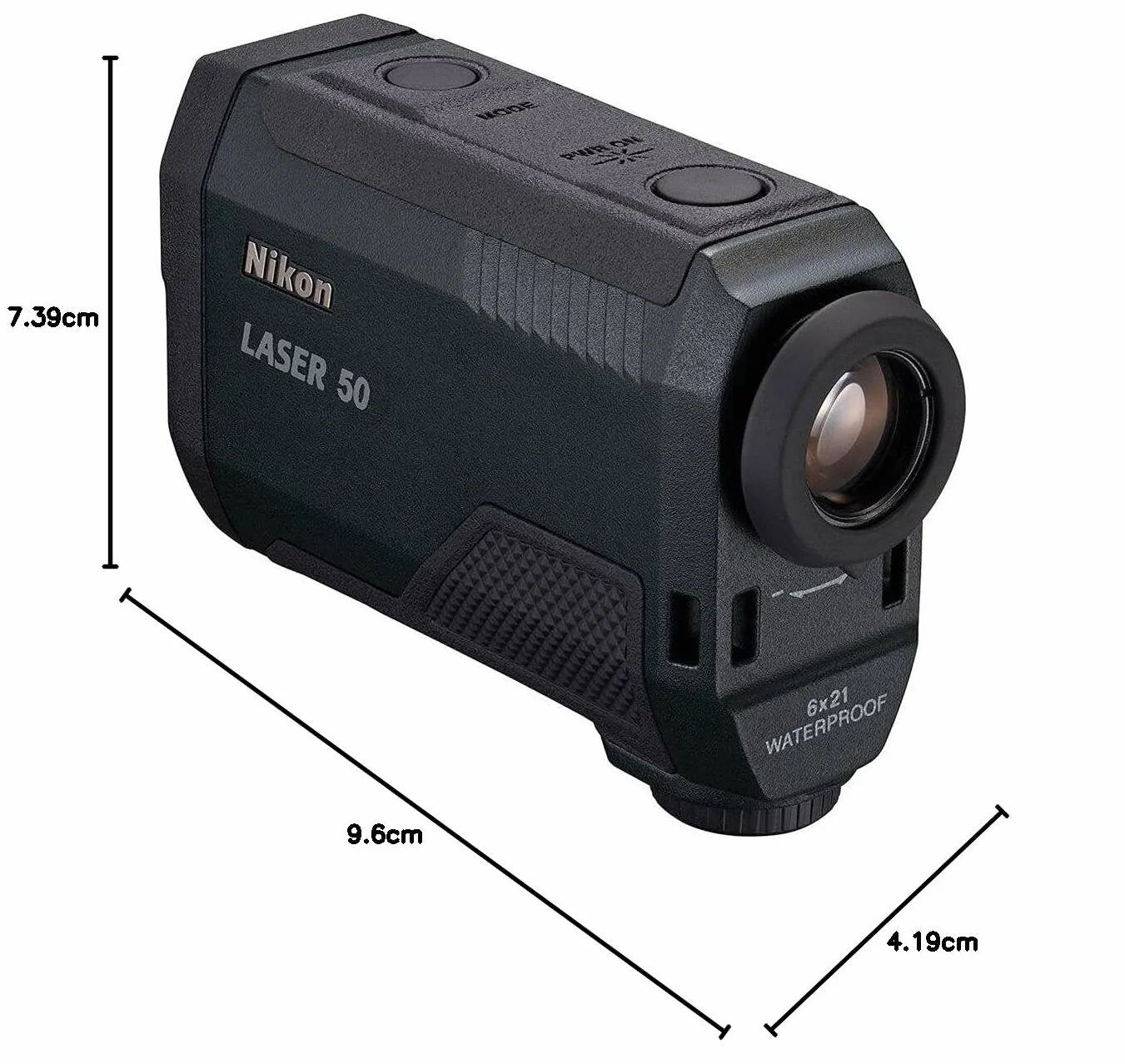 Nikon Laser 50 Telemetro Rapido e Accurato, Schermo OLED, Robusto e Compatto, Nero