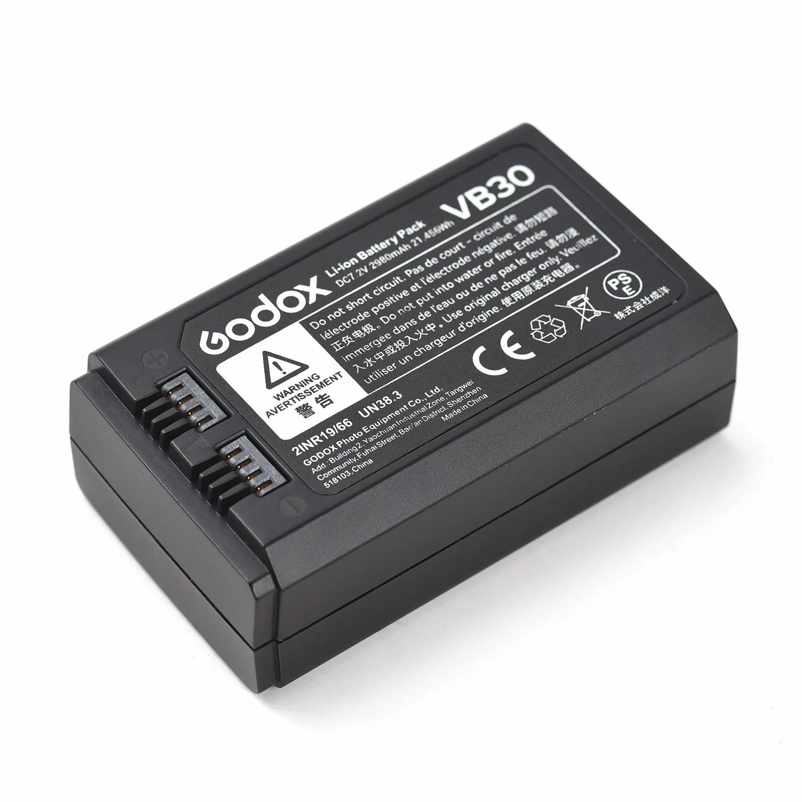 Godox VB30 Batteria ricaricabile agli ioni di litio da 7,2 V 2980 mAh per accessorio Speedlite Flash Godox V1 Pro Series