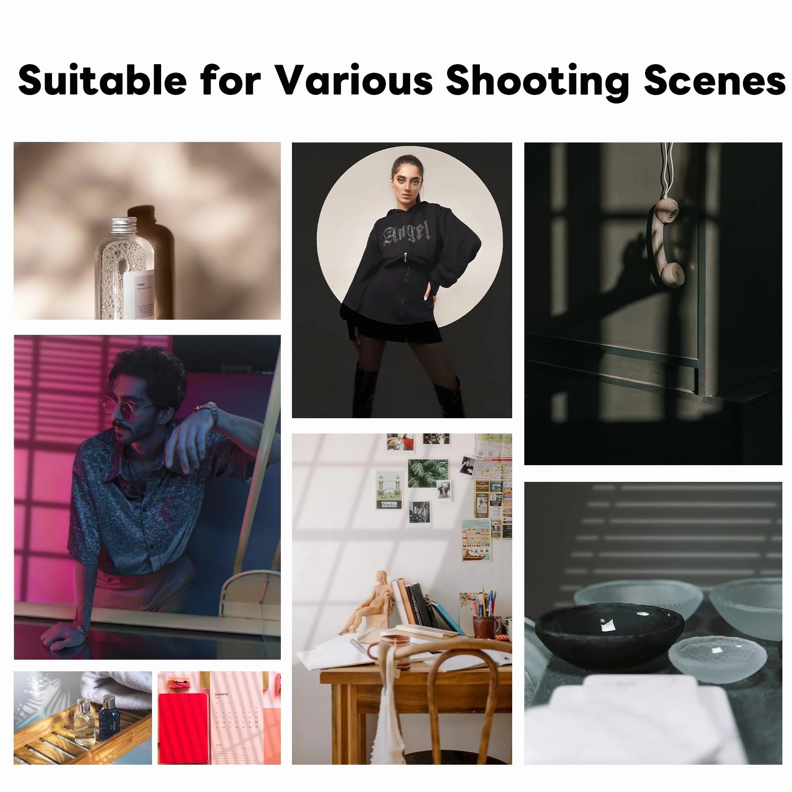 Spotlight Snoot Ottico Bowens 100SLENS-PLUS per Aputure Amaran 60D/100D/150C/300C, 600X Pro, Godox SL60 – 33° Grandangolo / 16° Tele, LED 300W, 20 Gobos e 5 Filtri