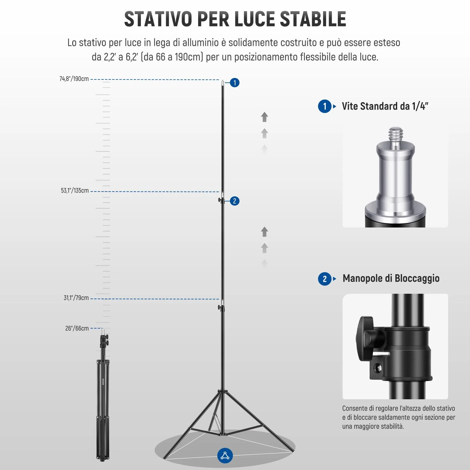 NEEWER 660 Pannello Luce LED Fotografia Kit d’Illuminazione:Luci Video Bicolore Dimmerabile 3200-5600K CRI 96+ & 190cm Cavalletto, Faretto LED Fotografico per Riprese Video e Foto Studio