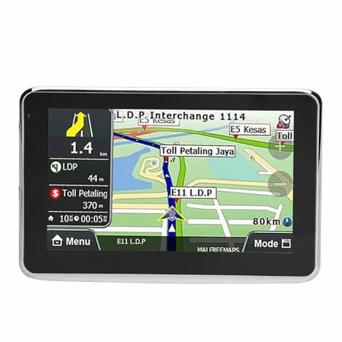 Navigatore GPS per Auto Touch Screen 5 Pollici DDR256M 8GB MP3 FM Mappa Europa Nero