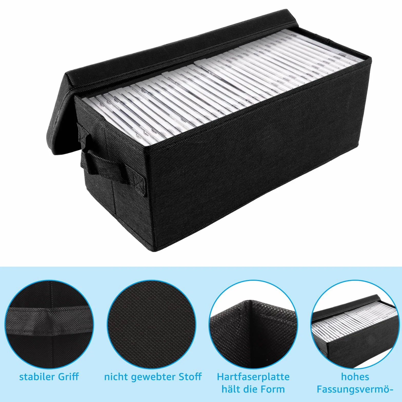 4 scatole per CD, DVD, 36 x 16 x 14 cm