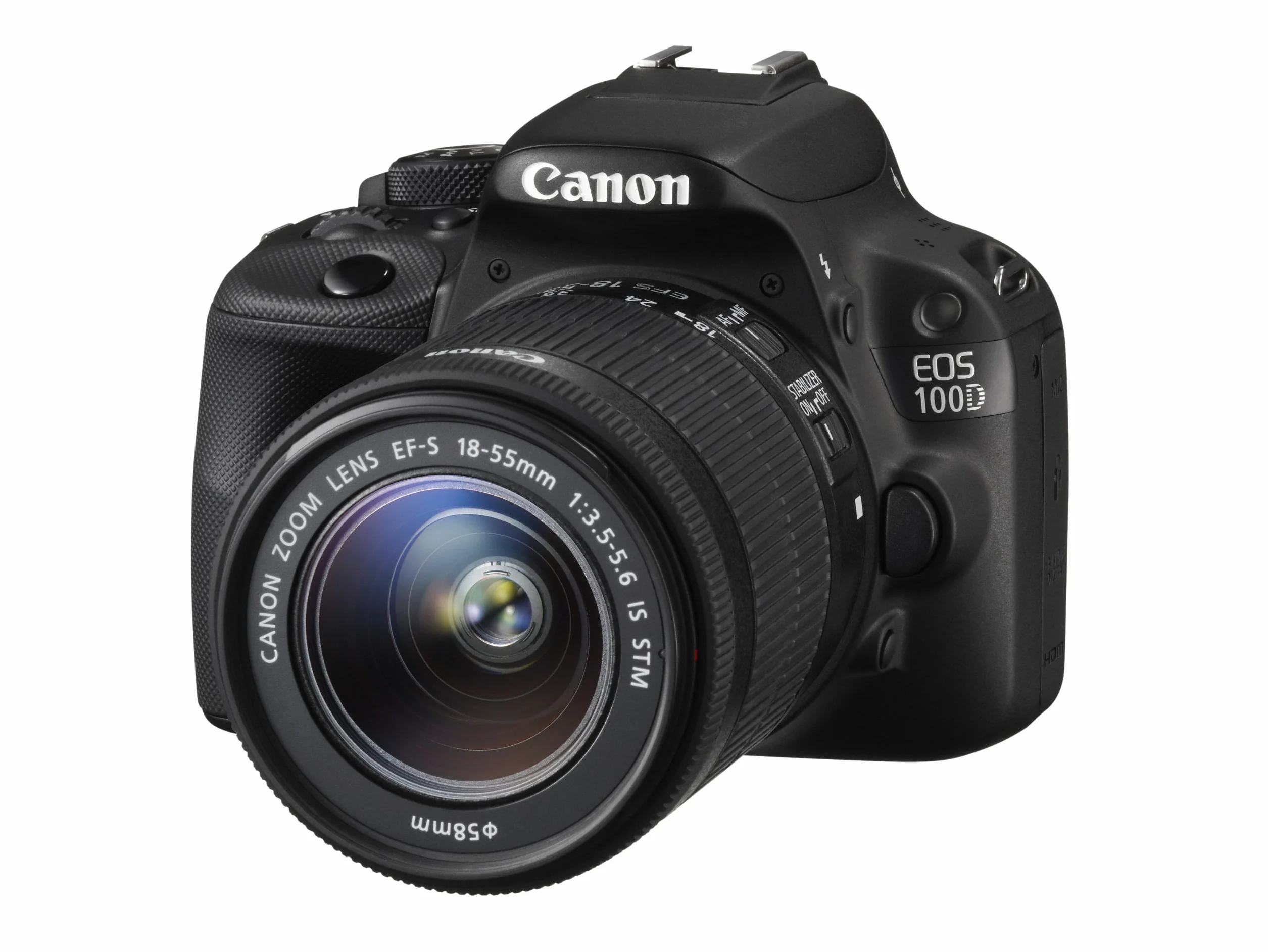 Canon EOS 100D DSLR fotocamera con obiettivo EF-S 18-55mm III - Nero (18MP, sensore CMOS) 3 pollici Touch Screen LCD