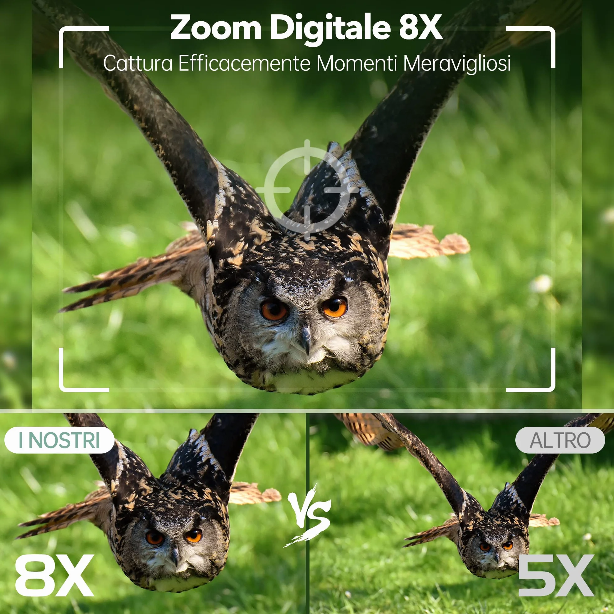 Letcmoi Binocolo Visione Notturna - 7L Infrarossi Visibili 300M al 100% di Oscurità con Zoom Digitale 8X, Ricaricabile da 2600 mAh, con Scheda TF 32GB, per la Caccia, per Adulti