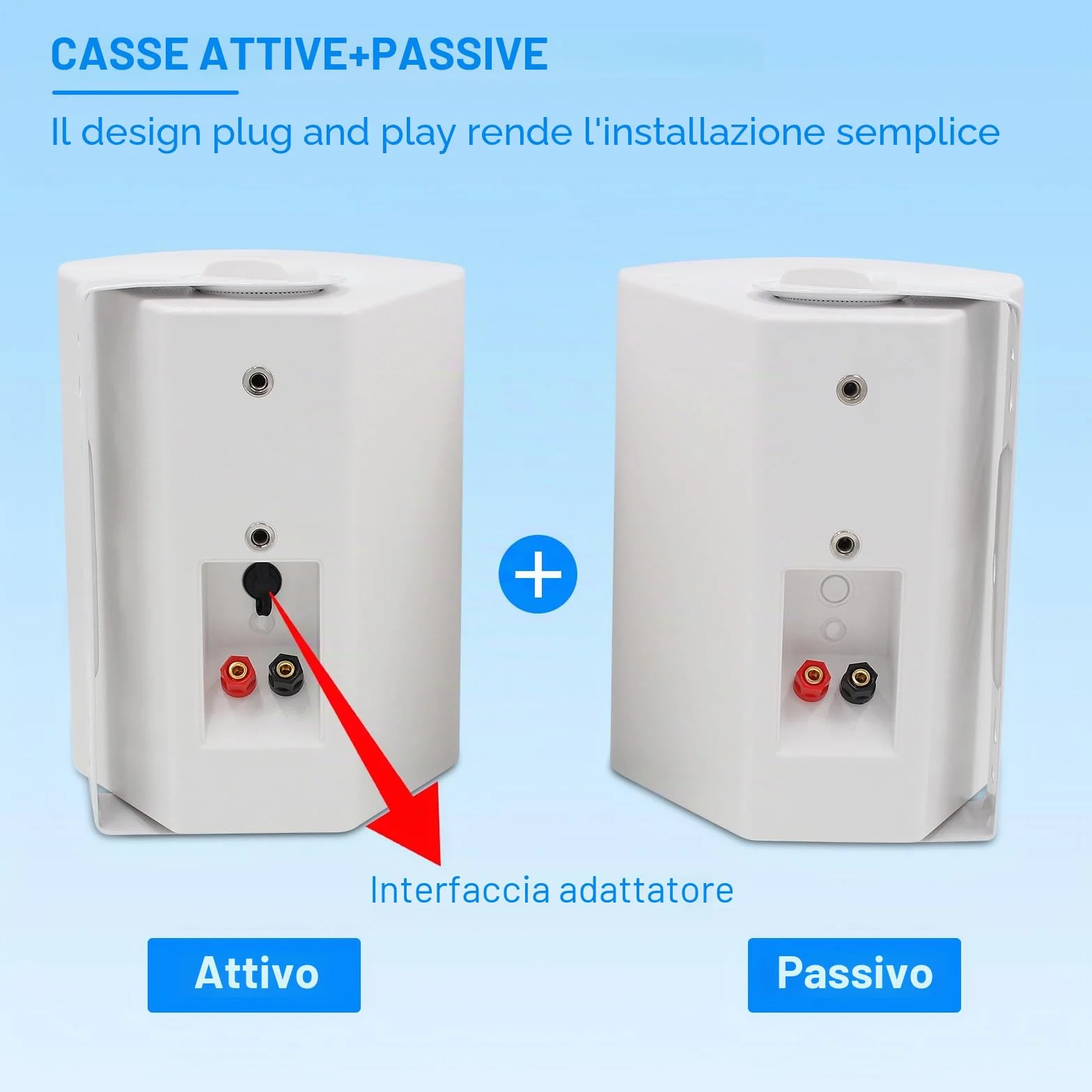 Herdio 5,25 pollici 300 Watt altoparlanti esterni Bluetooth
