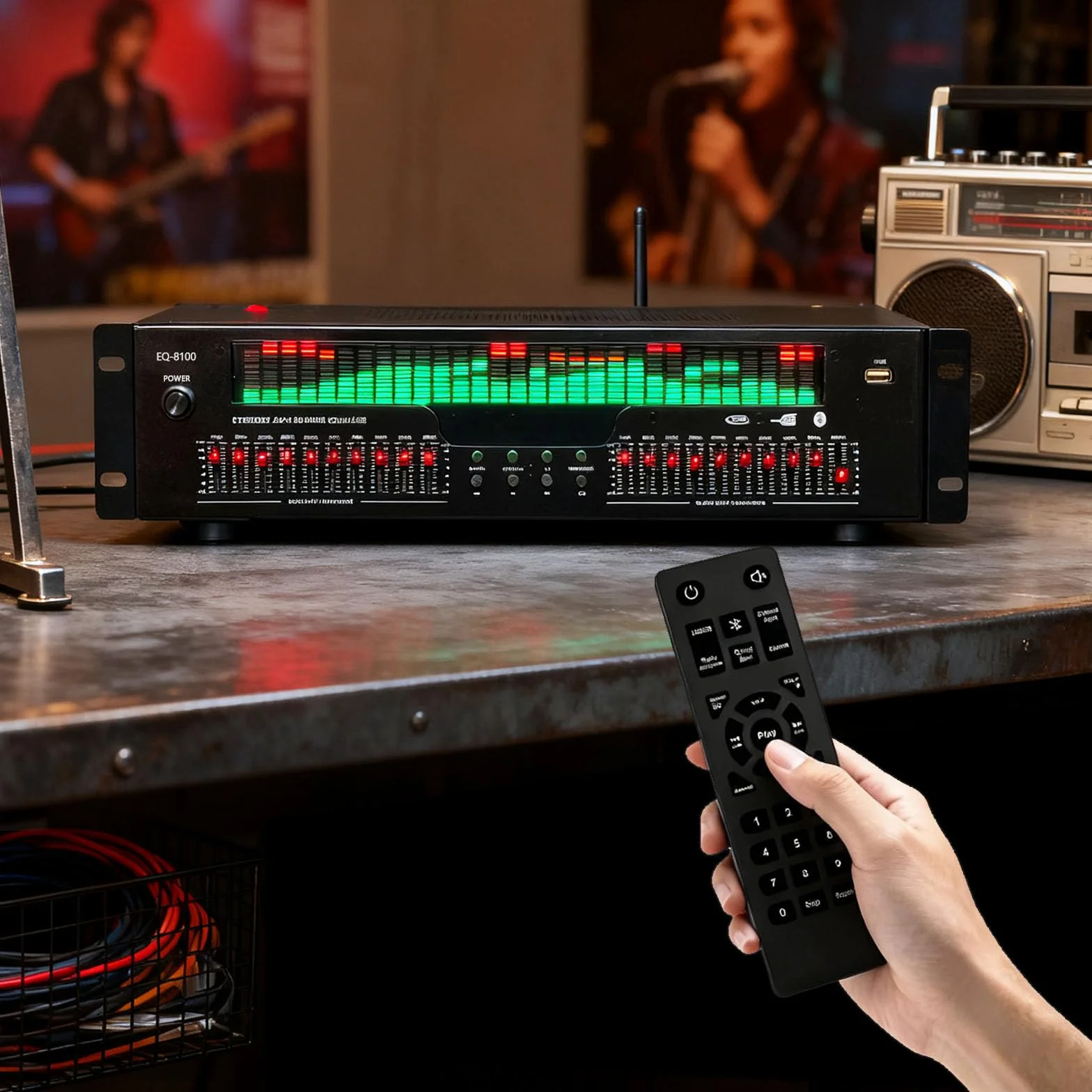 Equalizzatore, 31-Bande Equalizzatore Grafico Stereo Professionale Analizzatore di Spettro Processore Audio Sistema Audio Riduzione del Rumore Ottimizzazione Audio per Studio di Registrazione