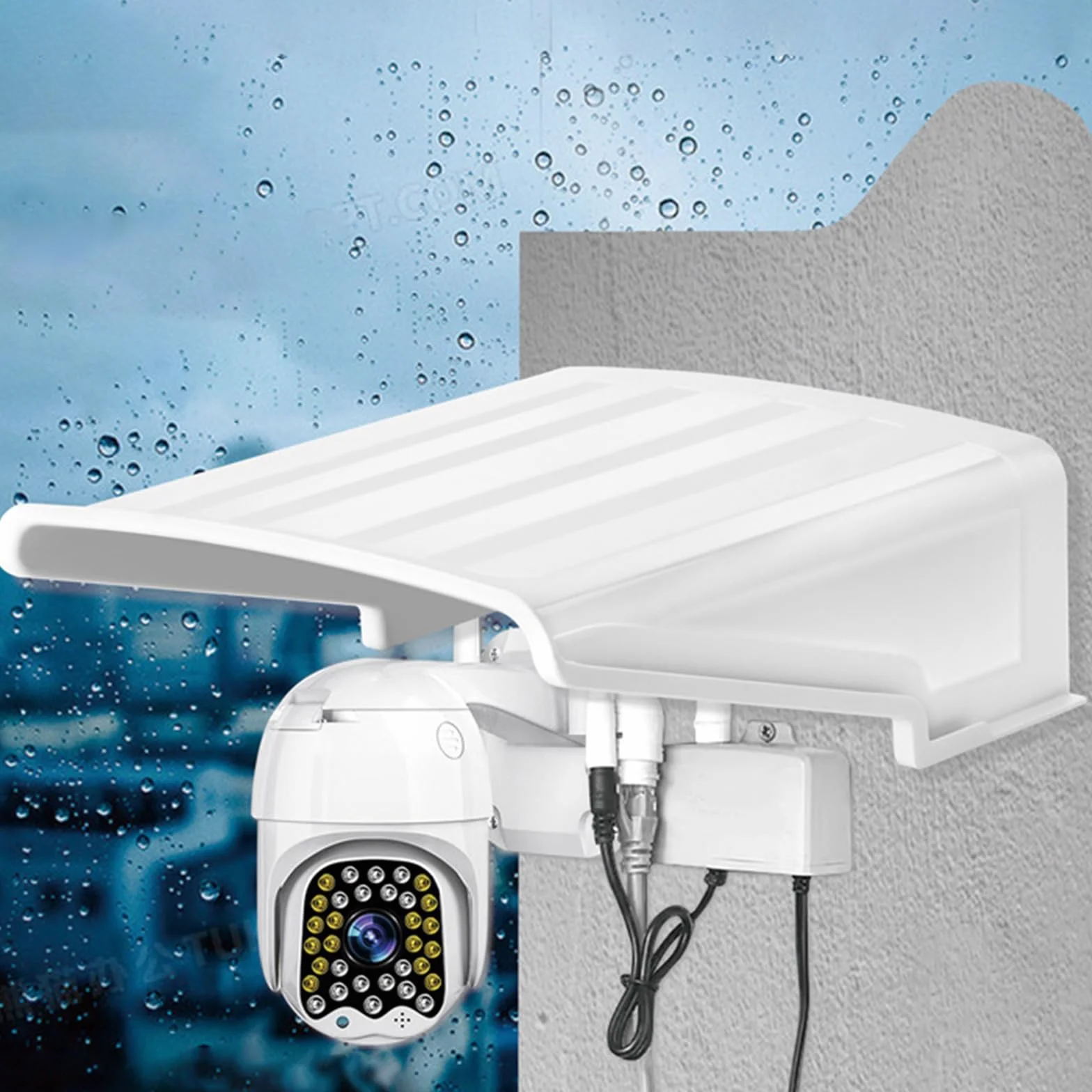 Scudo per copertura telecamera di sicurezza per parasole antipioggia, custodia protettiva per protezione solare per cortile, pioggia, ristorante,