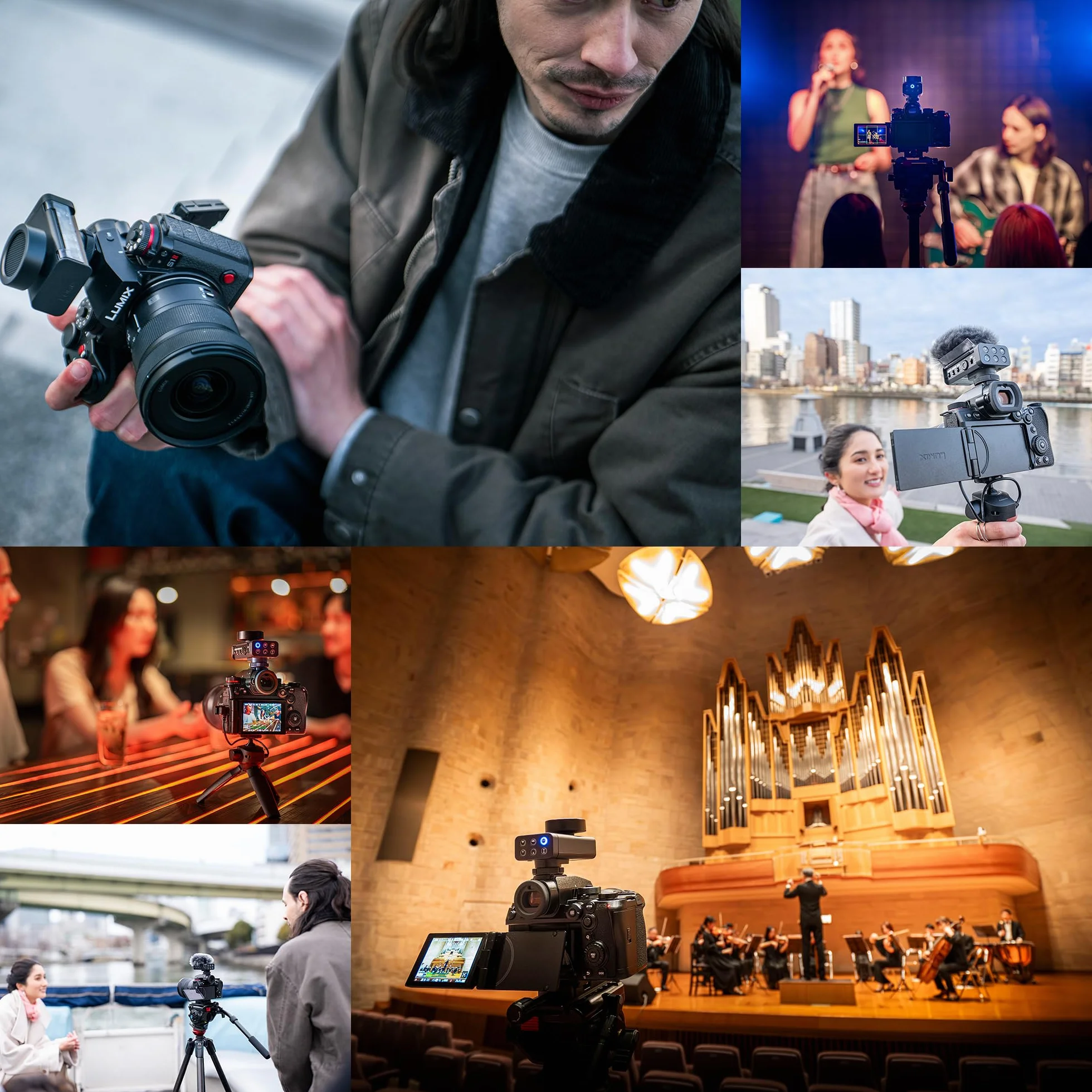 Panasonic Lumix DMS1 microfono digitale shotgun, 32 bit float, audio a 4 canali, 6 modalità direzionali, wireless, riduzione di vento e distorsioni, con custodia smart