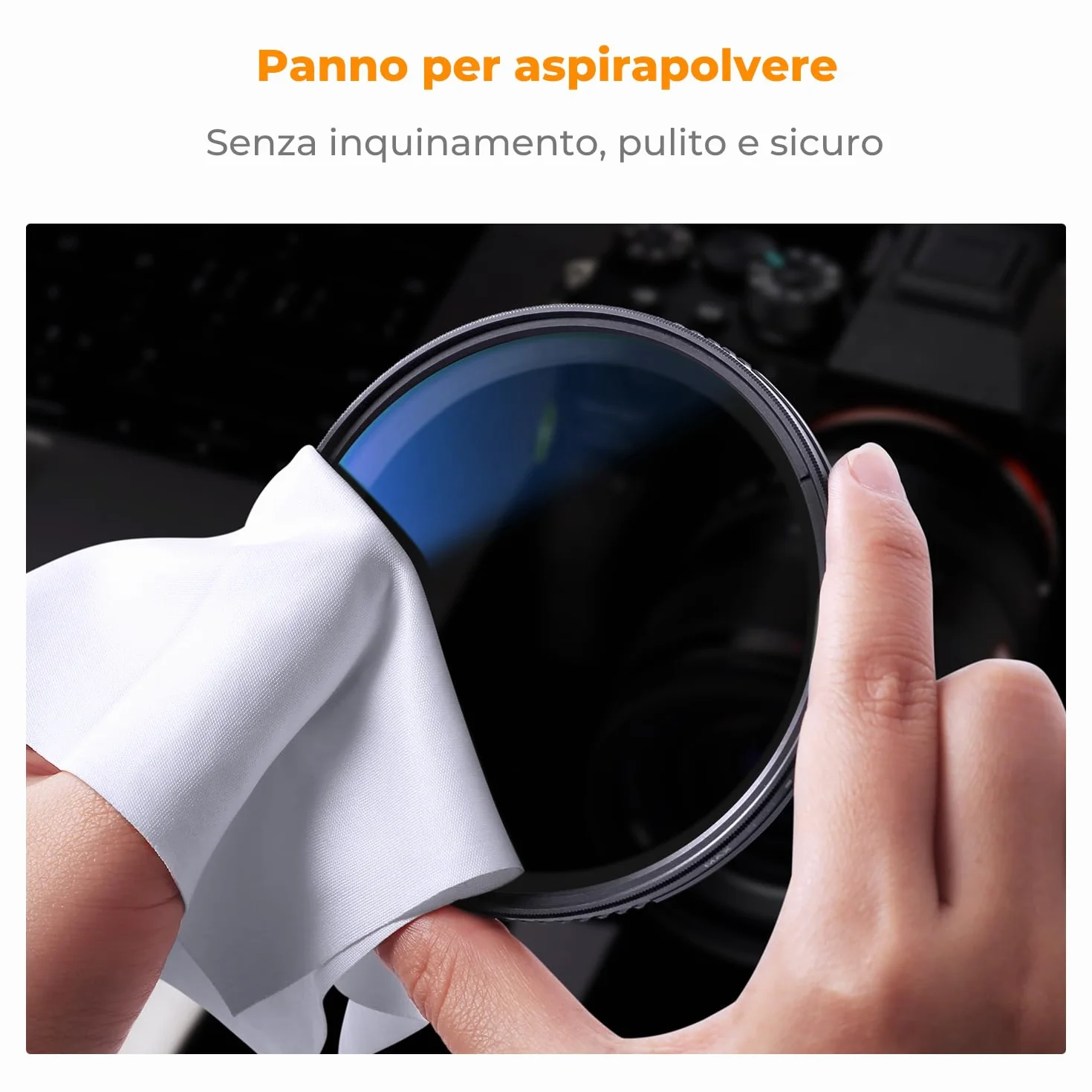 K&F CONCEPT Nano-Klear 62mm ND2-2000 (1-11 stop) Filtro Variabile, Filtro a Densità Neutra in Vetro Ottico Nano-Rivestimento a 18 Strati con 3 Panni per Pulizia
