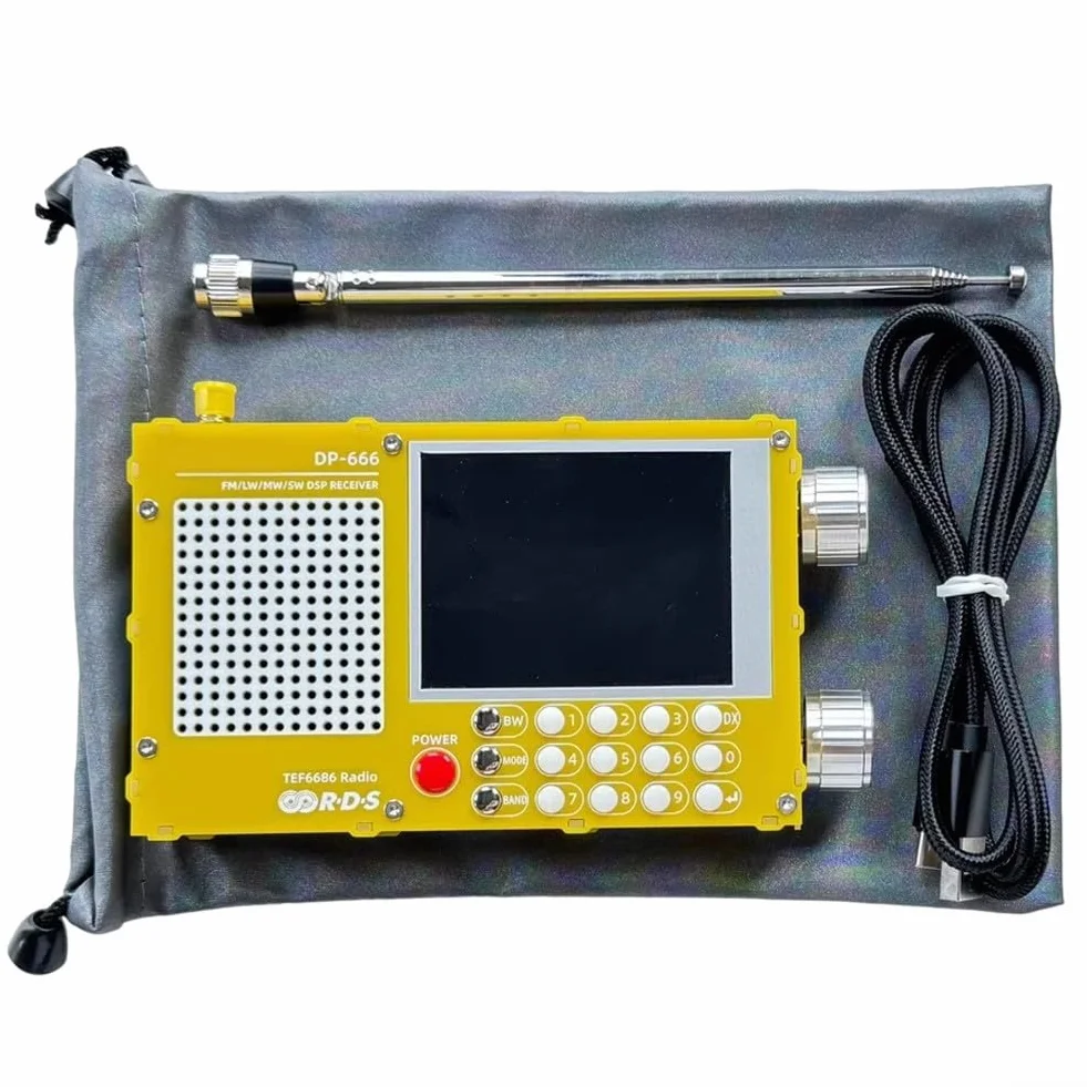 Radio digitale portatile DP-666 TEF6686, radio FM/AM/FM a onde corte, schermo LCD touch resistivo 2,8 pollici