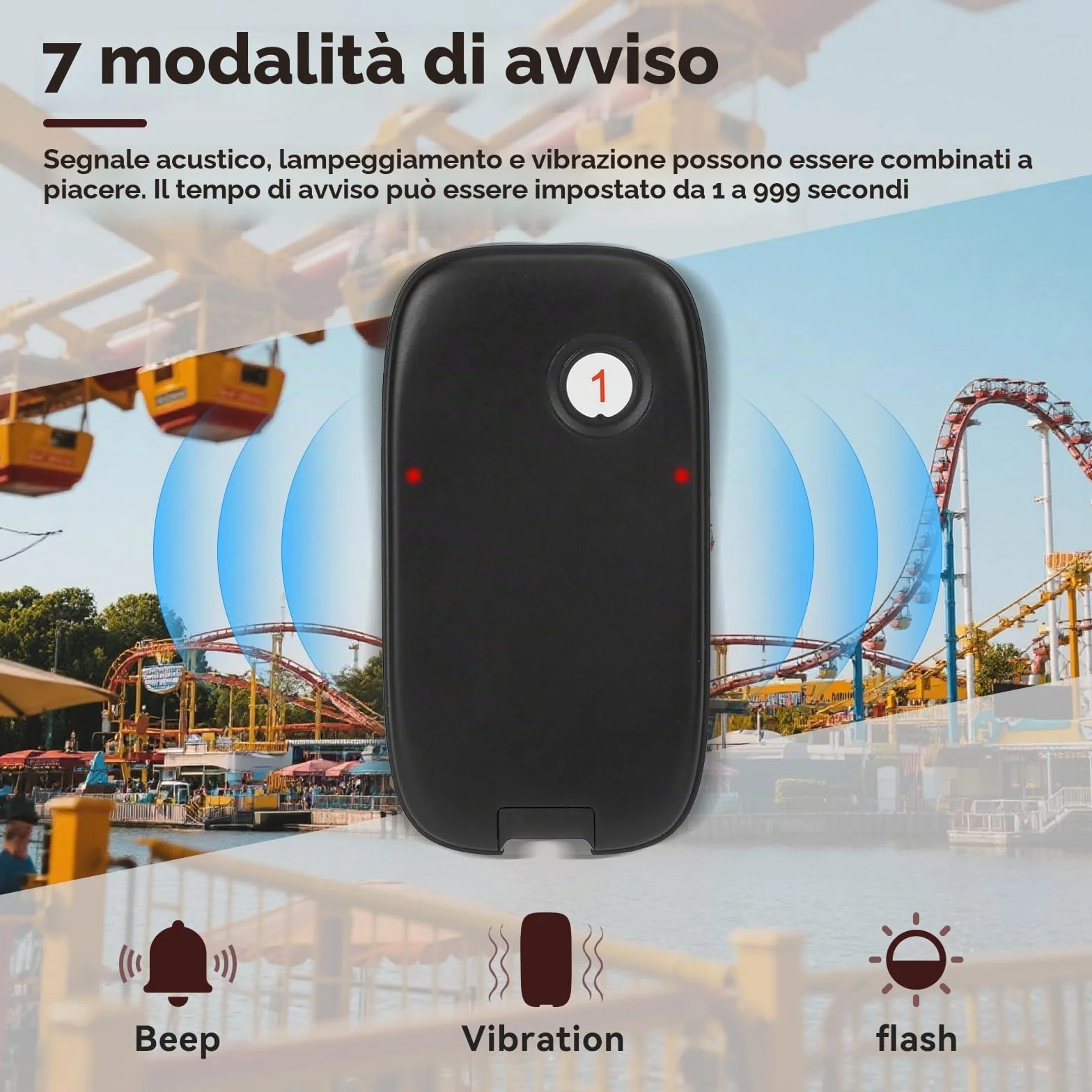 Retekess TD175P Cercapersone Ristorante, 30 Cercapersone, 800M Pager Ristorante, Facile da Configurare, 7 Modalità di Chiamata, Cercapersone Wireless per Area Ristorazione, Hotel, Chiesa