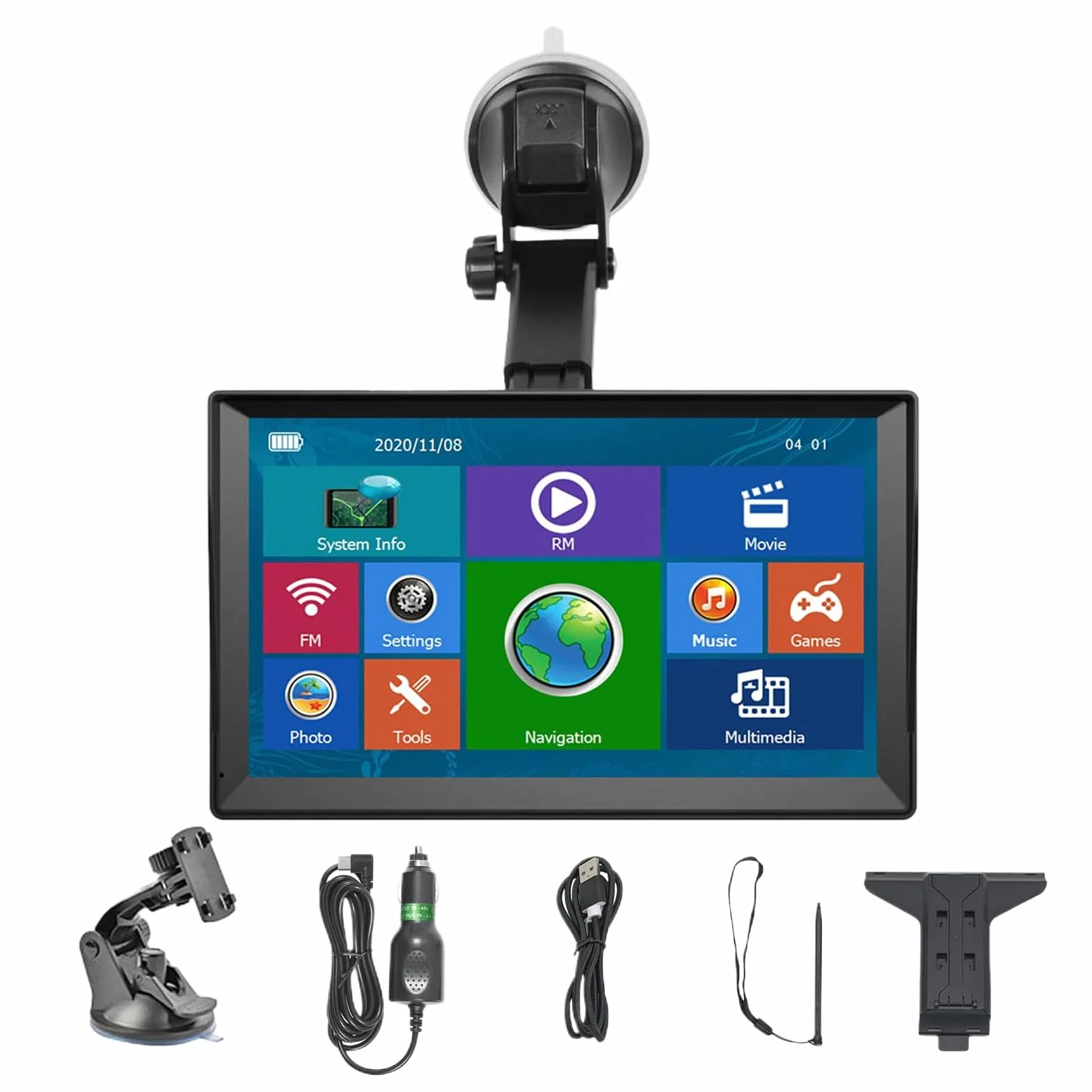 Navigatore GPS Auto - Unità di Navigazione da 17,7 cm | Dispositivo Touchscreen Con Visualizzazione Mappe Per Viaggi Lunghi, Veicoli, Camion, Donne E Uomini