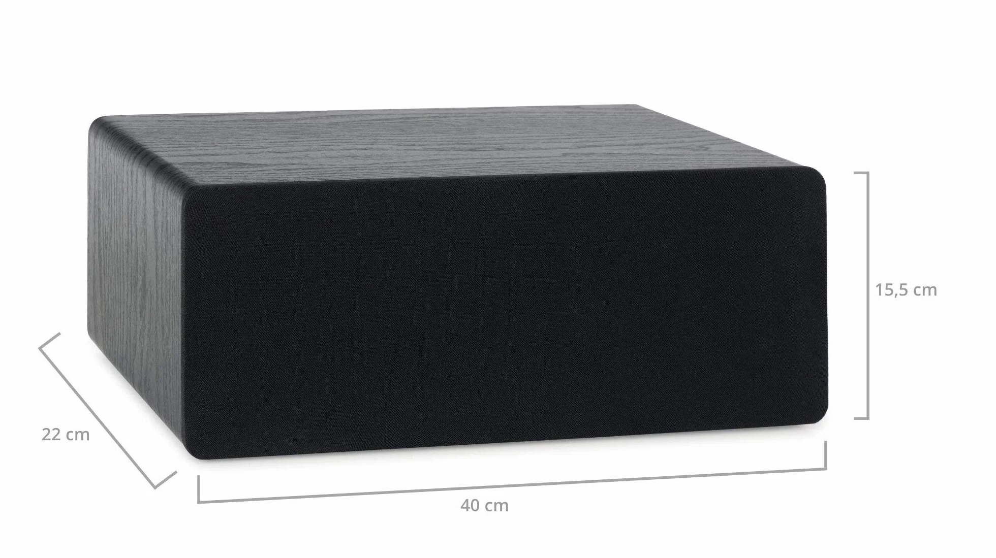McGrey CS-440 BK Set Diffusori da Scaffale - Coppia Satelliti HiFi Multifunzionali per Sistema Surround, Musica e Home Cinema - Diffusori Center Full-Range a 2 Vie con 40W RMS - Nero