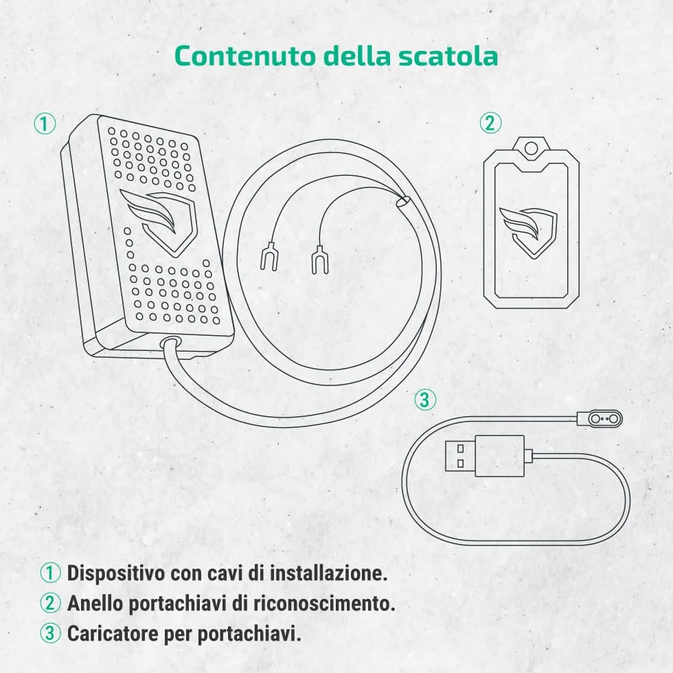 KOMOBI PRO Localizzatore GPS per Moto con Allarme Antifurto, Tracciamento in Tempo Reale, Rilevamento Incidenti e Avviso su Smartphone