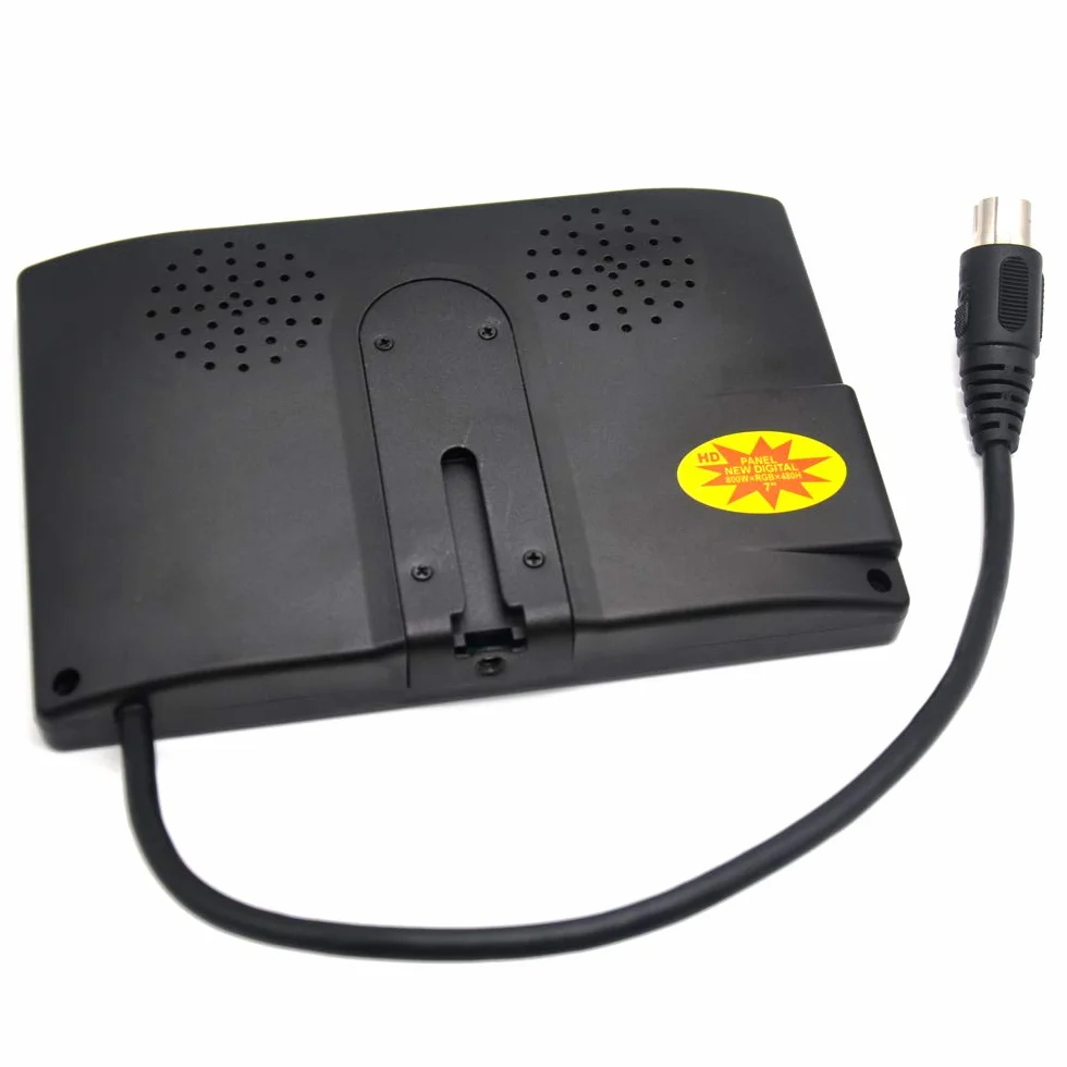 Padarsey Monitor TFT LCD da 7 pollici per specchietto retrovisore auto Quad Split, telecomando, 4 canali ingressi video RCA (connettore antiurto a 4 pin), schermo 12 V-24 V 800 × 480 HD, con parasole