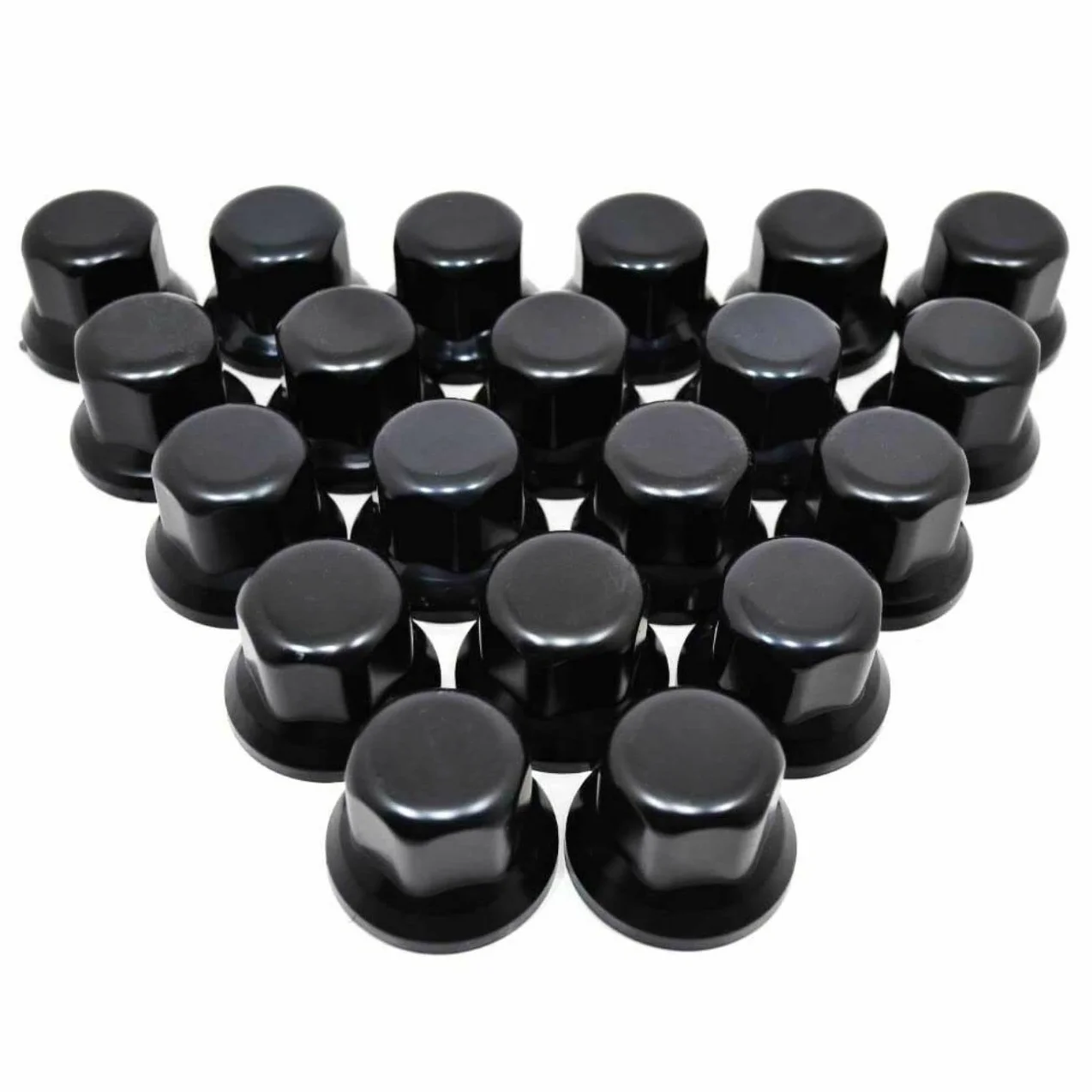60 pezzi 32 mm Copribulloni per ruote in plastica neri, compatibili con autocarro, rimorchio, autobus, camion, auto, veicoli LKW