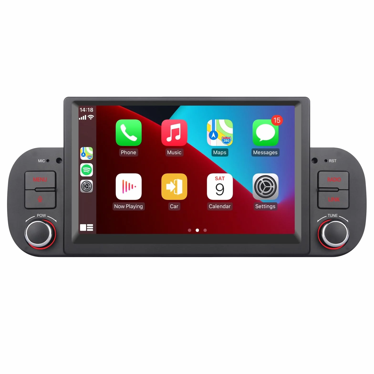 Autoradio doppio DIN per FIAT Panda 2013-2020 Apple Wireless Carplay e Android Auto Voice Control con display touch IPS da 7 pollici/Bluetooth/FM/AM/USB/EQ