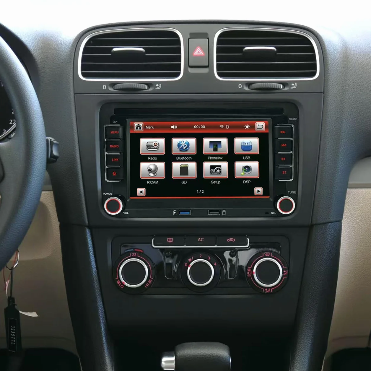 Autoradio con schermo compatibile con VW Golf 5 Golf 6 RCD330 Passat Skoda Polo 6r Jetta T5 e altri modelli | CarPlay & Android Auto wireless integrati | Supporta AM/FM/RDS USB Bluetooth |stereo polo