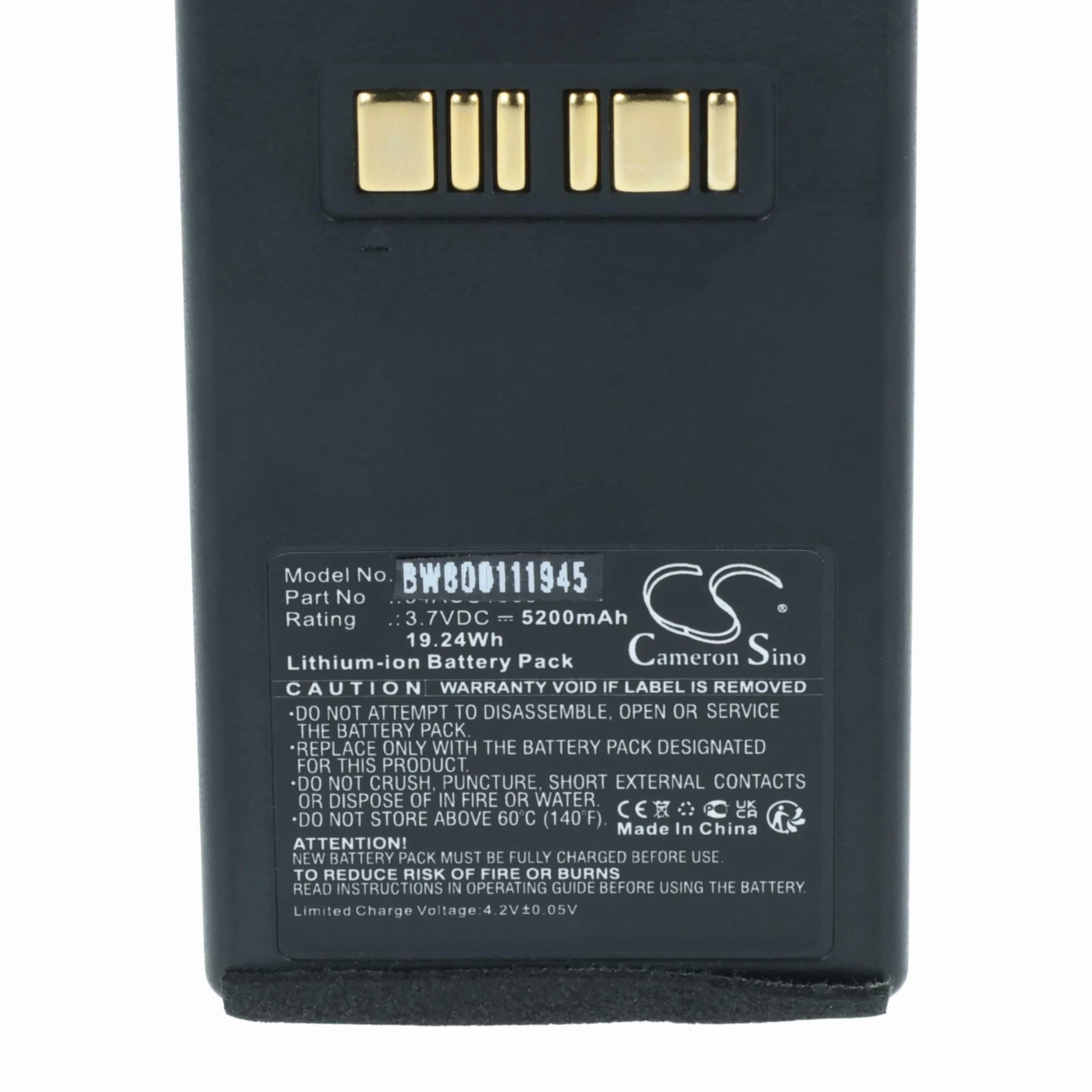 Bateria vhbw compatibile Datalogic Falcon X3 Plus X4, 5200mAh 3,7V Li-Ion per lettore codici a barre POS
