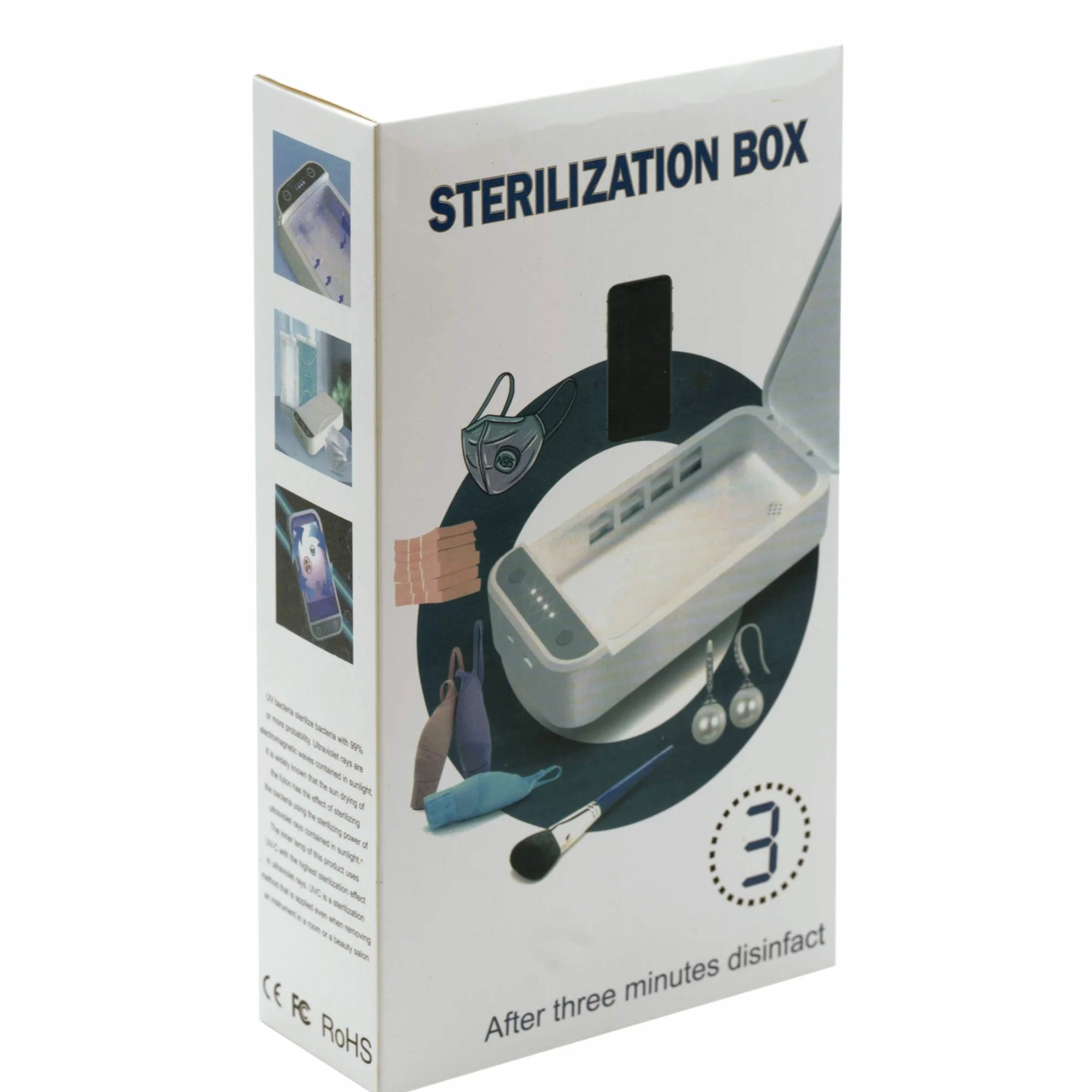 PROtastic Scatola disinfettante UV ultravioletta, perfetta per sterilizzare telefono/chiavi/portafogli/soldi ecc. - Alimentato da USB con timer automatico