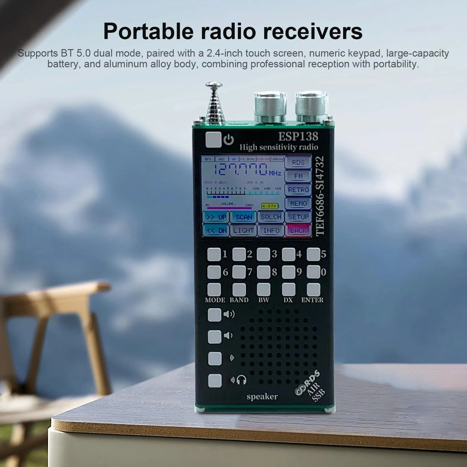 Ricevitore radio portatile TEF6686 BT RDS nero
