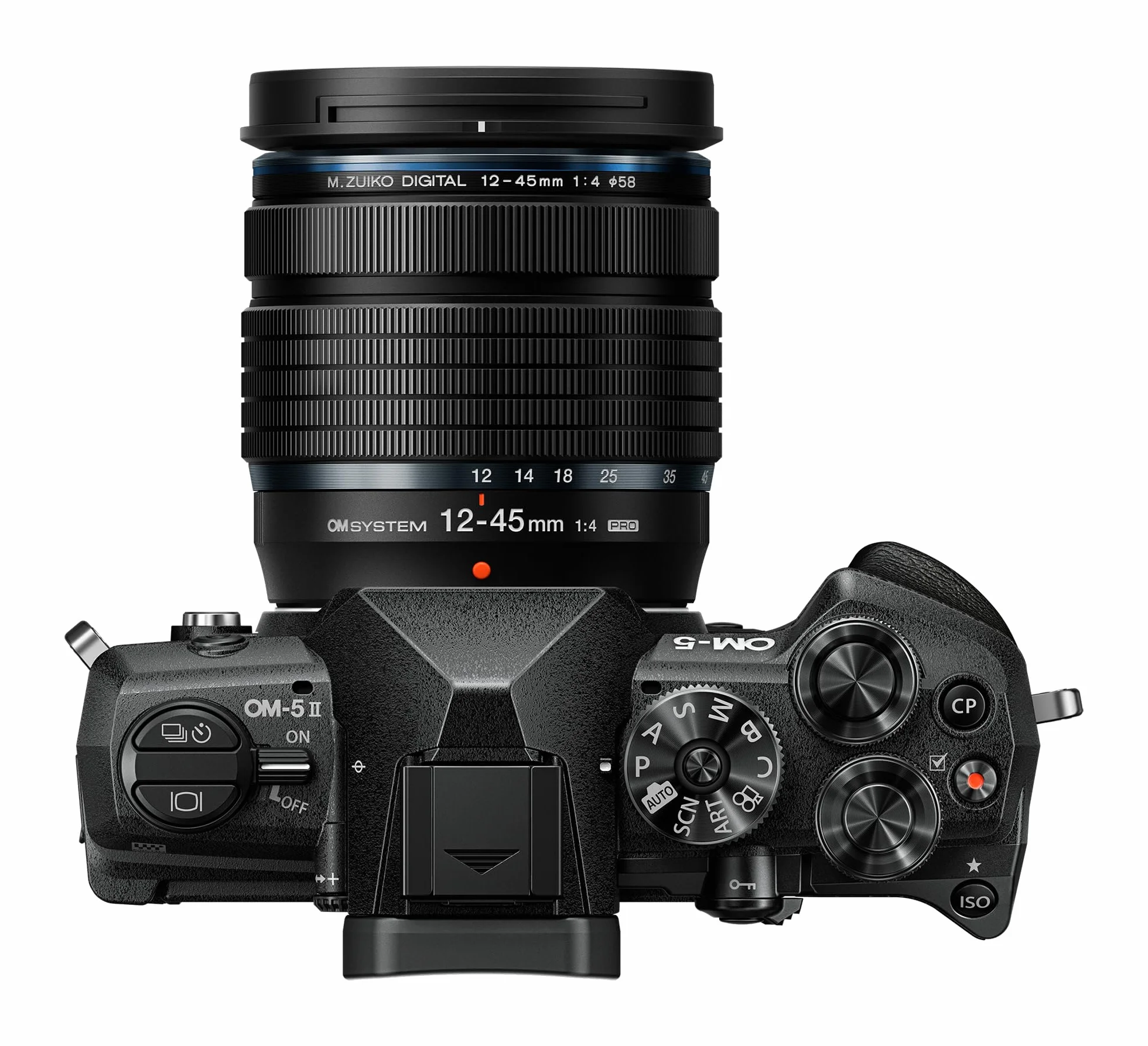 OM SYSTEM OM-5 Mark II Fotocamera Micro Quattro Terzi con obiettivo M.Zuiko Digital ED 12-45mm PRO, sensore Live MOS da 20 MP, stabilizzazione su 5 assi, IP53, scatto HighRes a mano libera da 50 MP