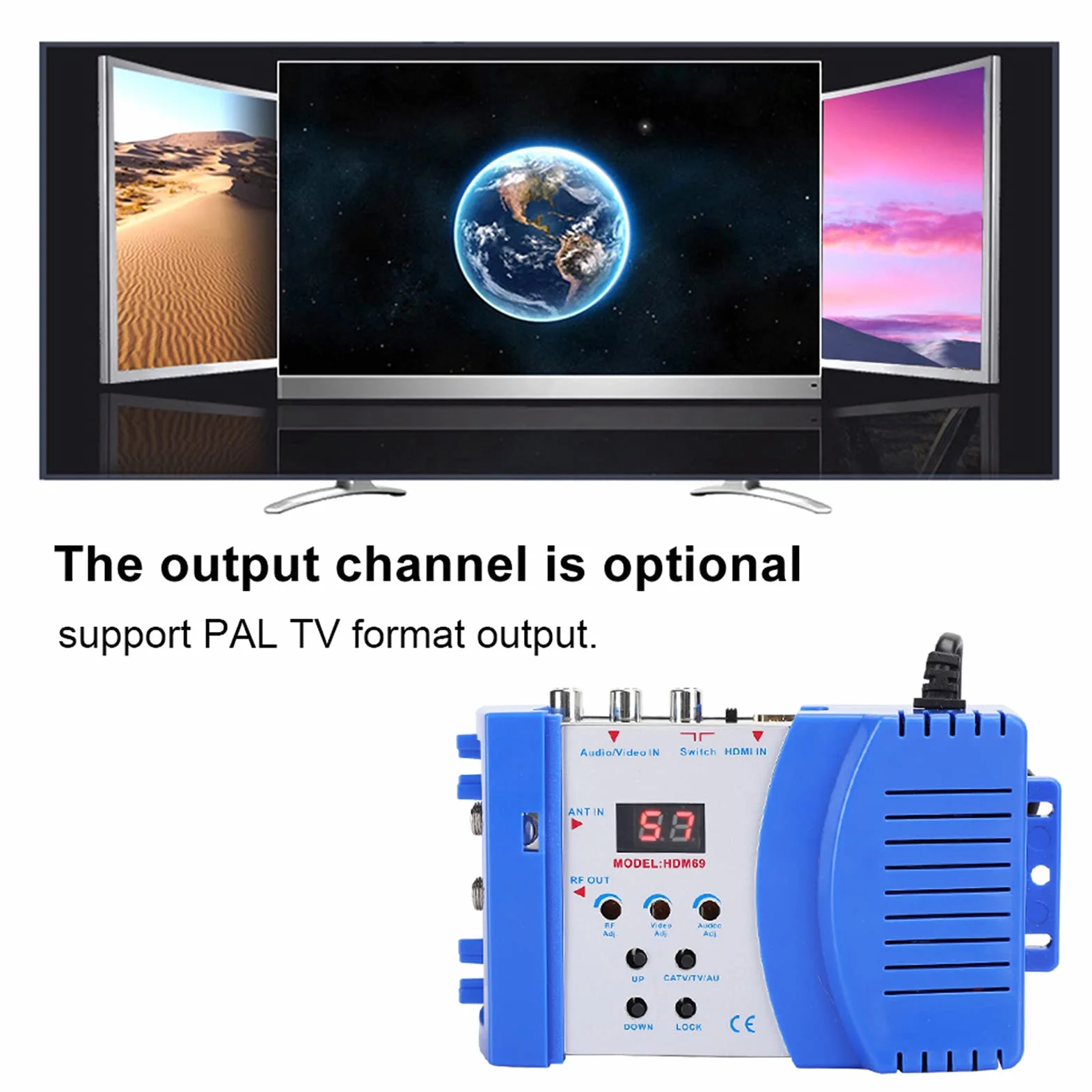 Bewinner HDM69 Modulatore Interfaccia Multimediale HD RF Digitale Convertitore AV a RF VHF/UHF PAL