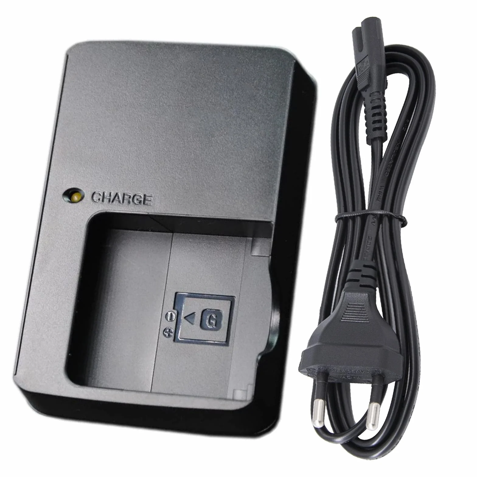 BC-CSGB NP-BG1 NP-FG1 Caricabatterie compatibile con Sony Cybershot DSC-HX5V,DSC-HX9V,DSC-W30,DSC-W35,DSC-W50,DSC-W55,DSC-W70,DSC-W80,DSC-H10,H20,H50,H55 Fotocamera e 120cm AC Power Cord
