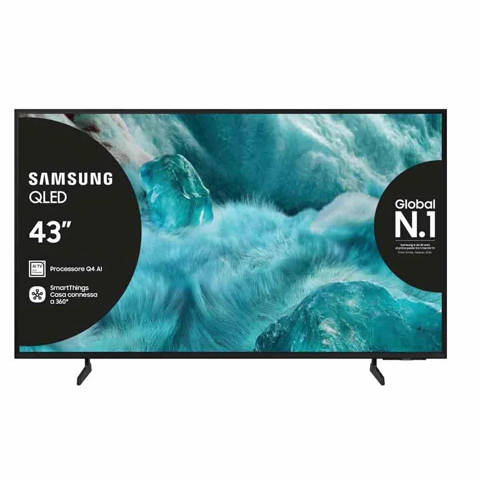 Samsung QLED 4K Smart TV 43'' QE43Q7F4AUXZT Q4 Processor, Quantum Dot, Motion Xcelerator, OTS Lite, 2025